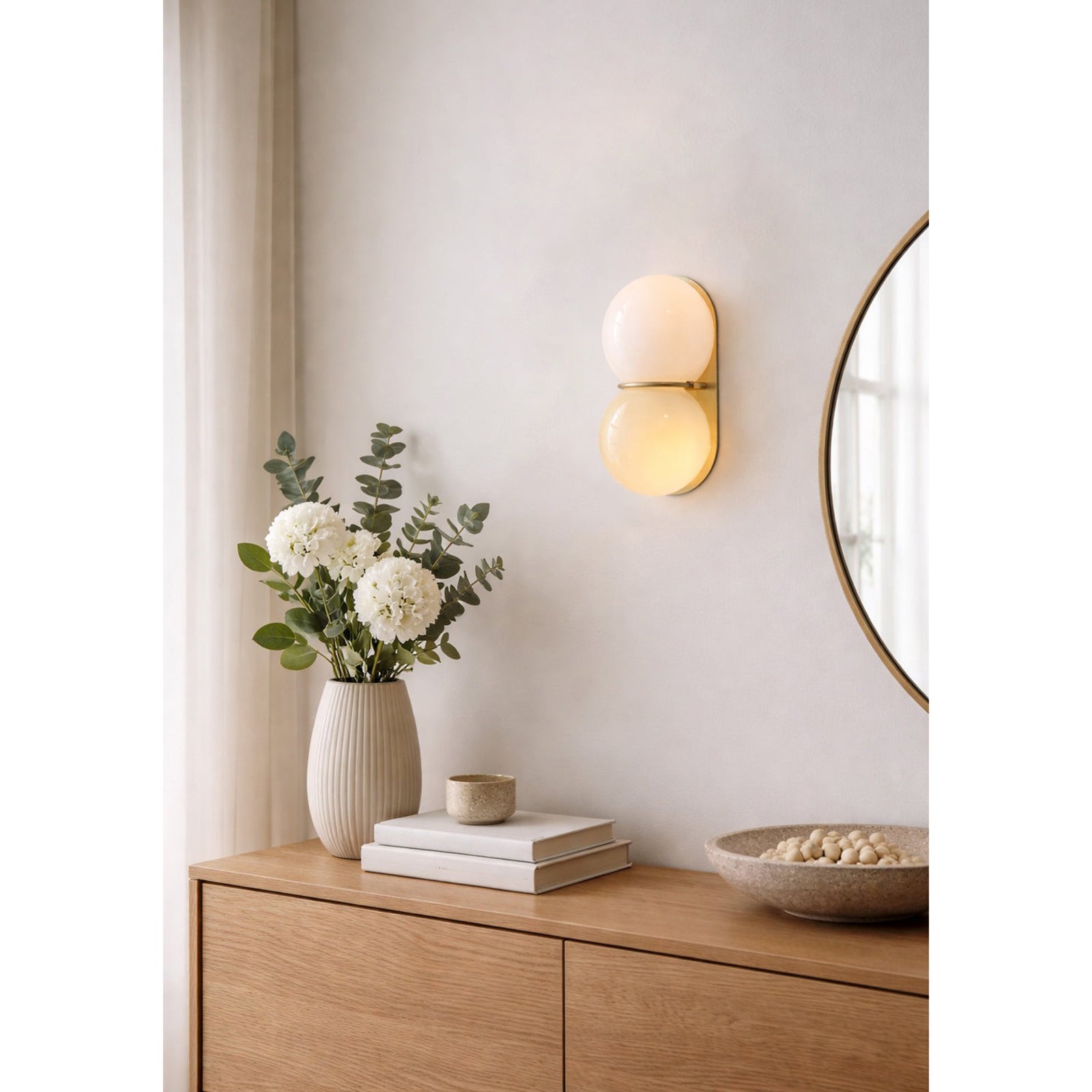 Moderne Dubbele Glazen Wandlamp – Speelse Verlichting met Gekleurde Glazen voor Slaapkamer & Kinderkamer | Sansoti