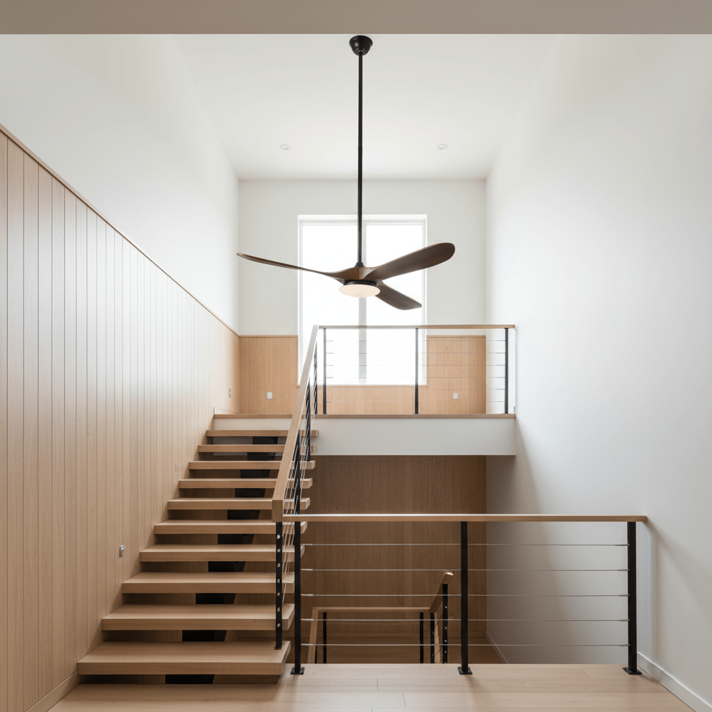 Plafondventilator met Verlichting 42″/52″ Massief Hout LED 6 Snelheden Afstandsbediening DC Motor Draadloze Wandschakelaar Compatible Woonkamer Slaapkamer | Sansoti