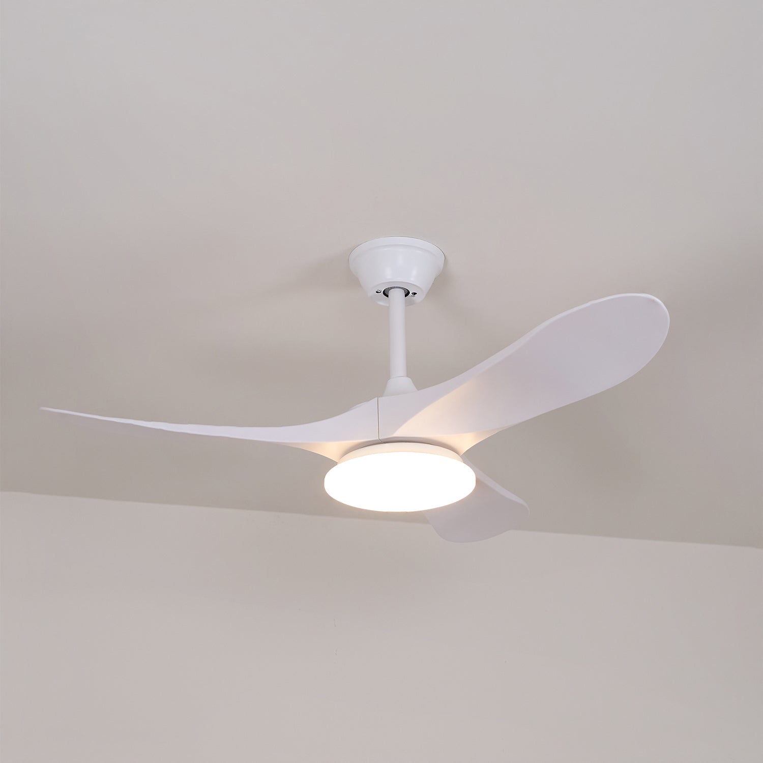 Plafondventilator met Verlichting 42″/52″ Massief Hout LED 6 Snelheden Afstandsbediening DC Motor Draadloze Wandschakelaar Compatible Woonkamer Slaapkamer | Sansoti