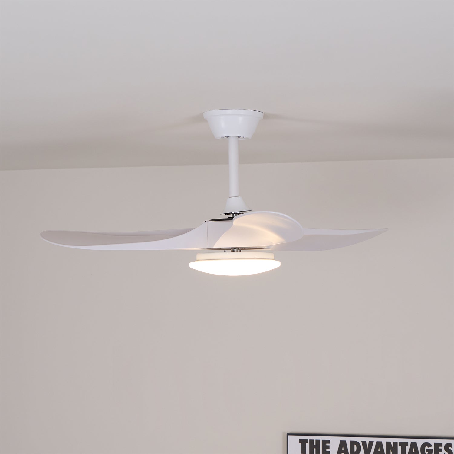 Plafondventilator met Verlichting 42″/52″ Massief Hout LED 6 Snelheden Afstandsbediening DC Motor Draadloze Wandschakelaar Compatible Woonkamer Slaapkamer | Sansoti