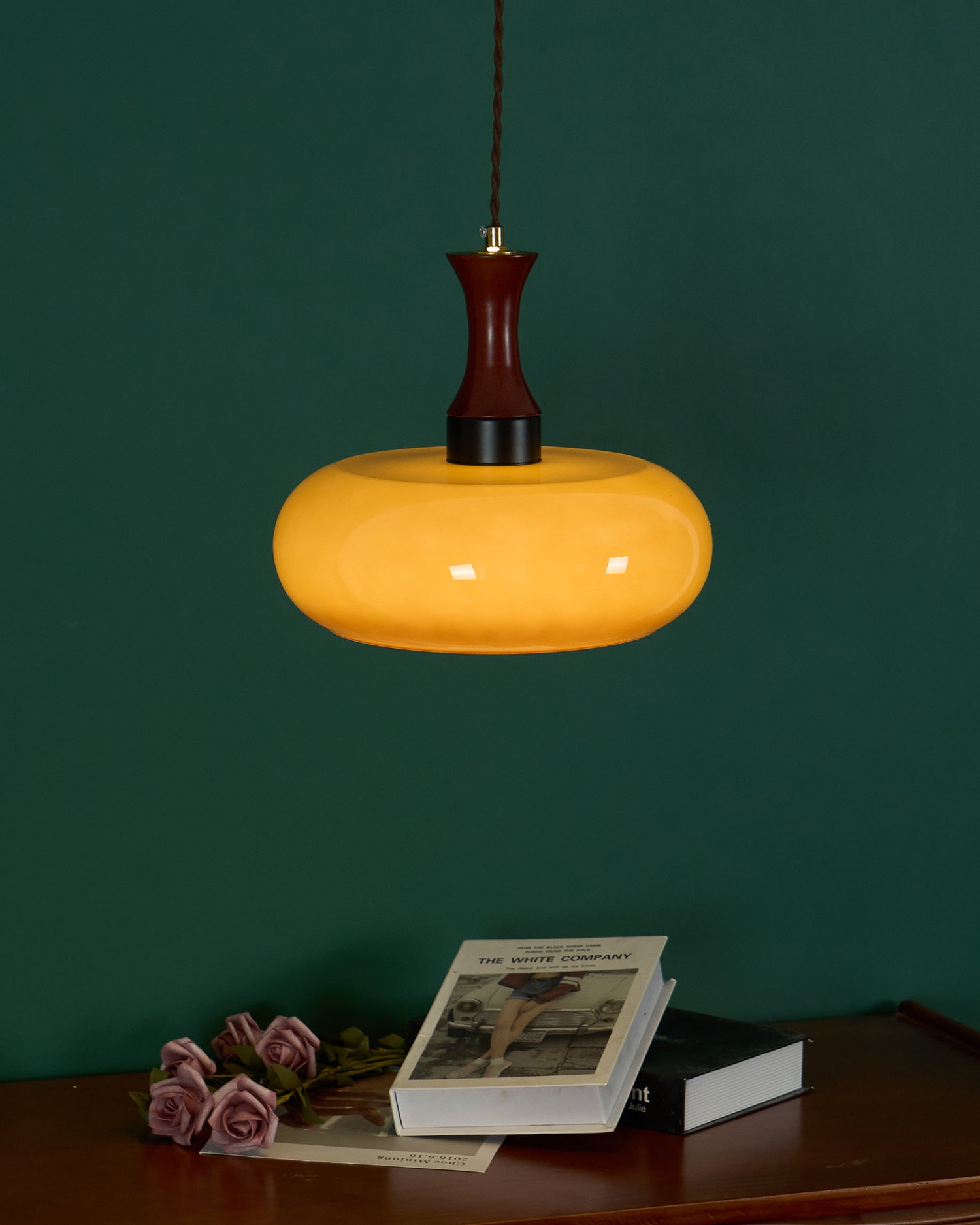 Amber glazen hanglamp – warme sfeerverlichting voor woonkamer en eetkamer | Sansoti