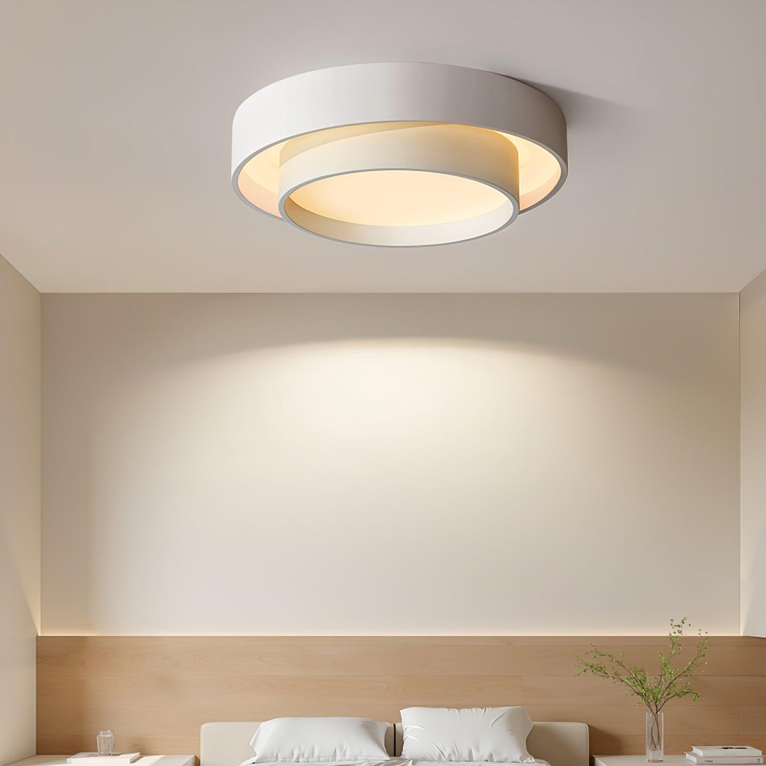 Plafondlamp Cilinder IJzer Acryl Wit Grijs Zwart Woonkamer Slaapkamer LED 3000K 4000K 6000K Ø40 Ø50 Ø60cm Plafonnière Dimbaar | Sansoti