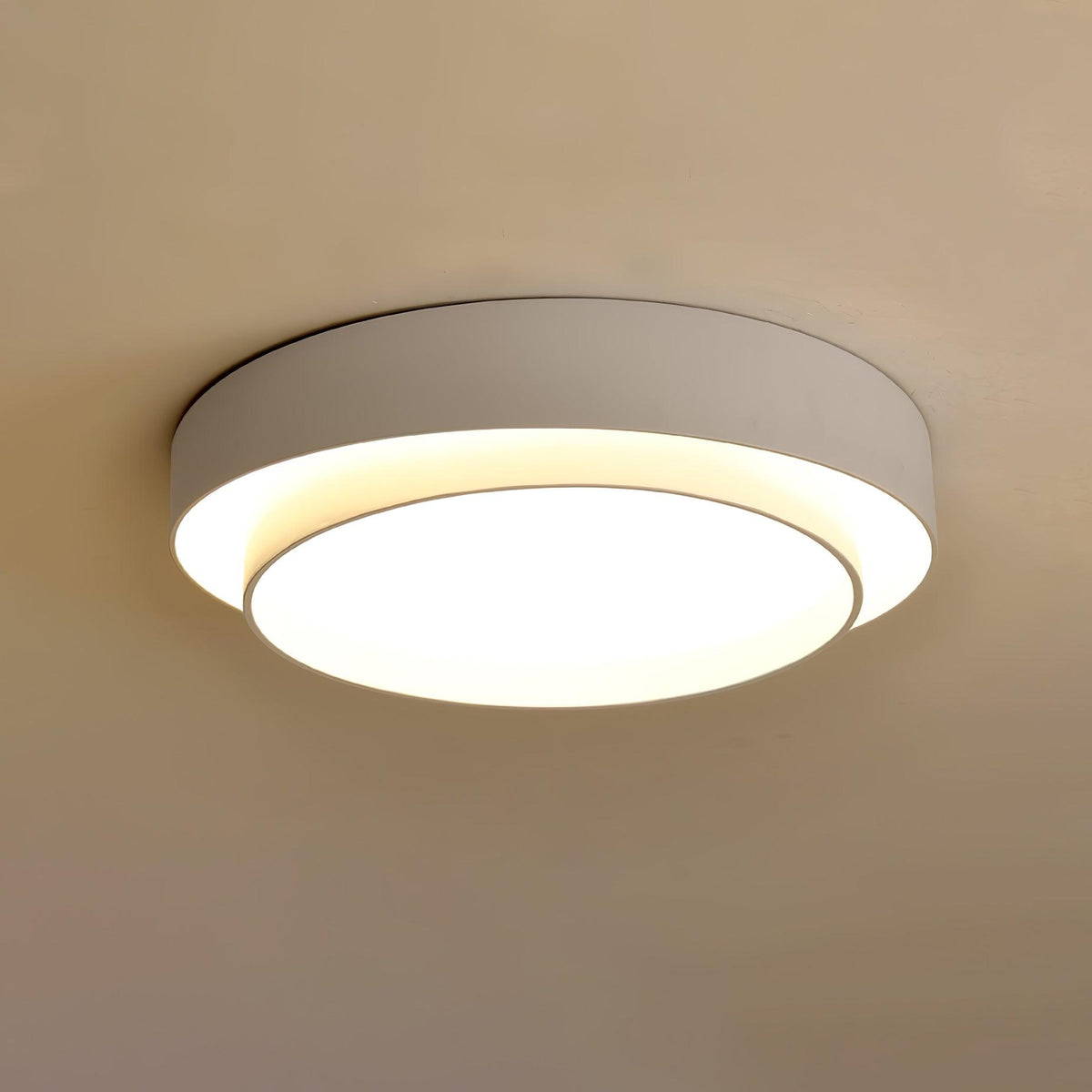 Plafondlamp Dubbele Ring Cilindrisch Design Dimbaar LED Woonkamer Slaapkamer Modern Metaal Acrylic Interieur | Sansoti