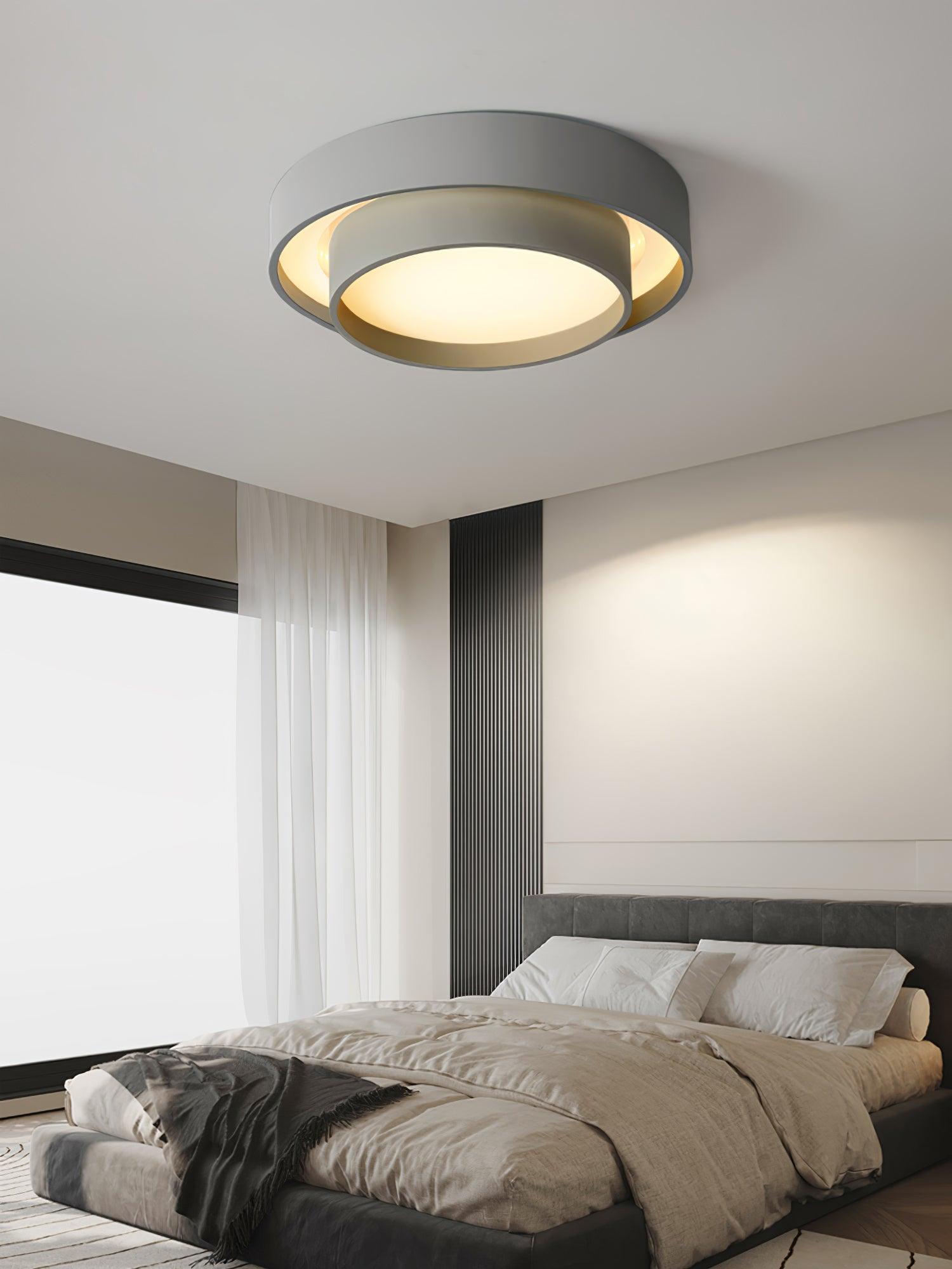 Plafondlamp Cilinder IJzer Acryl Wit Grijs Zwart Woonkamer Slaapkamer LED 3000K 4000K 6000K Ø40 Ø50 Ø60cm Plafonnière Dimbaar | Sansoti