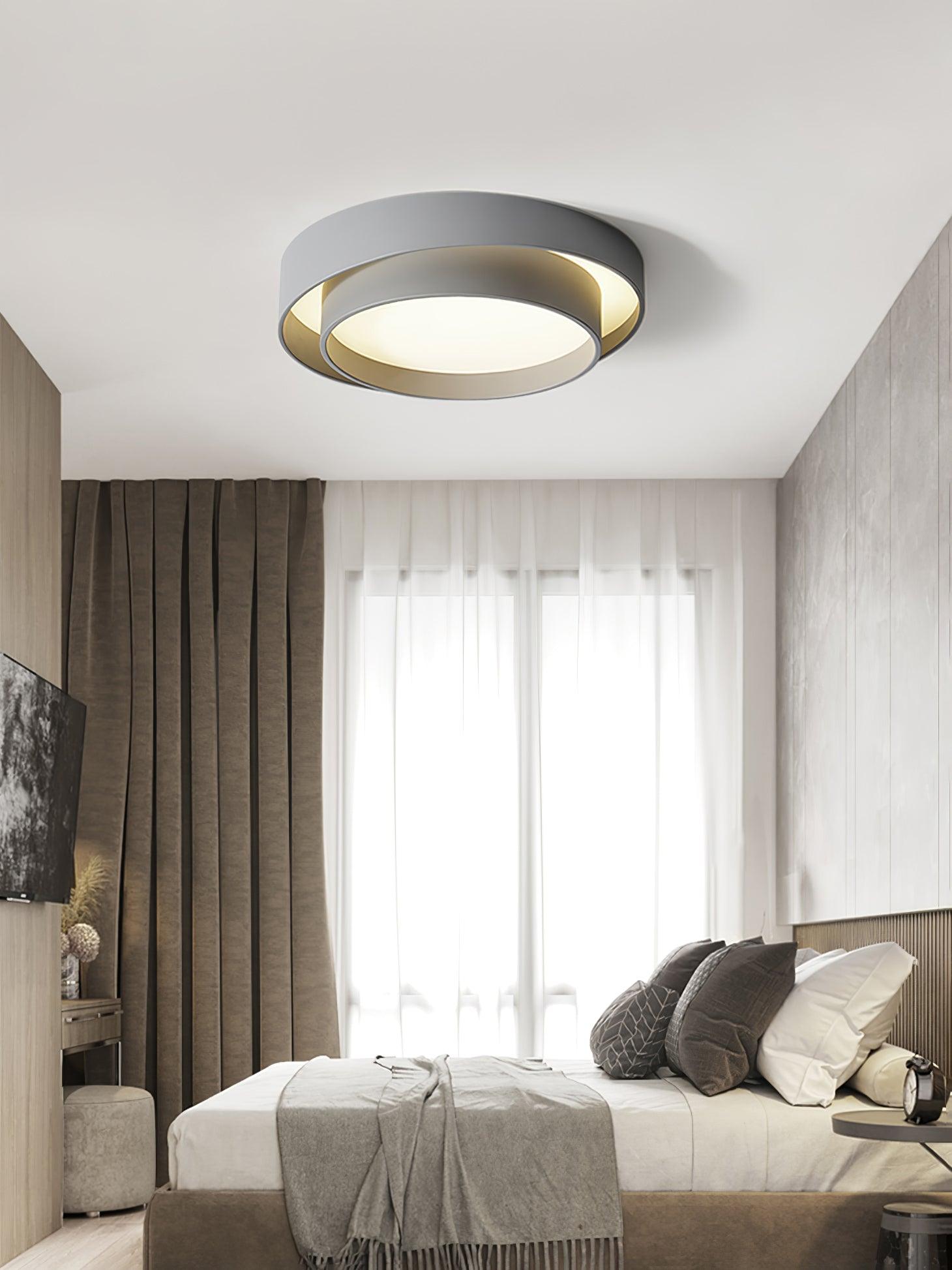Plafondlamp Cilinder IJzer Acryl Wit Grijs Zwart Woonkamer Slaapkamer LED 3000K 4000K 6000K Ø40 Ø50 Ø60cm Plafonnière Dimbaar | Sansoti