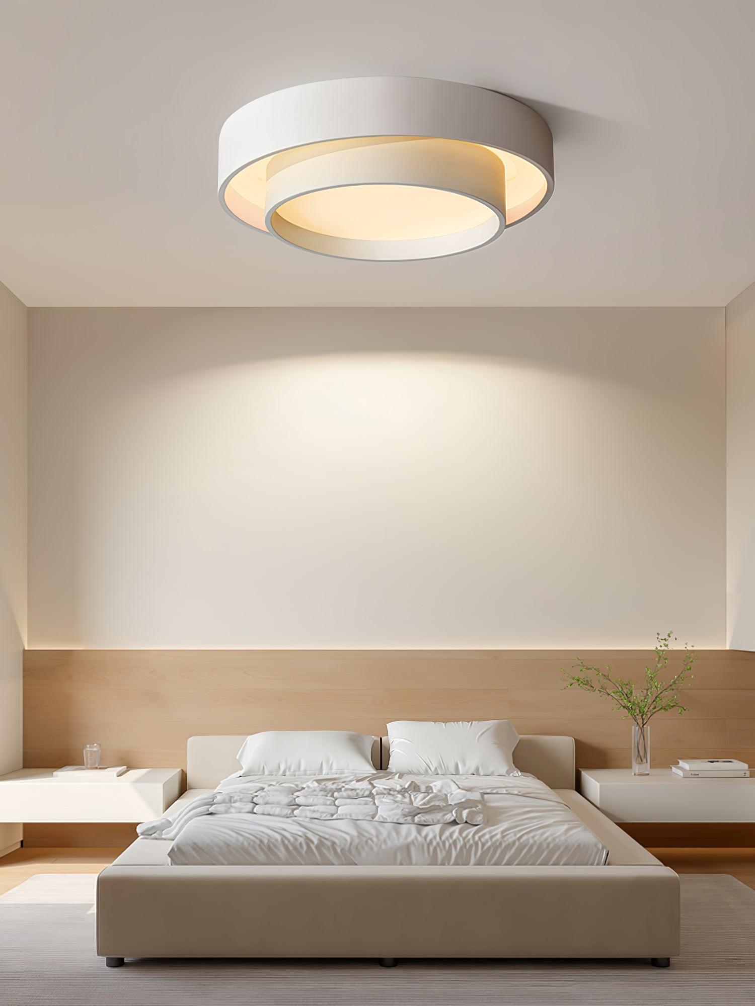 Plafondlamp Cilinder IJzer Acryl Wit Grijs Zwart Woonkamer Slaapkamer LED 3000K 4000K 6000K Ø40 Ø50 Ø60cm Plafonnière Dimbaar | Sansoti