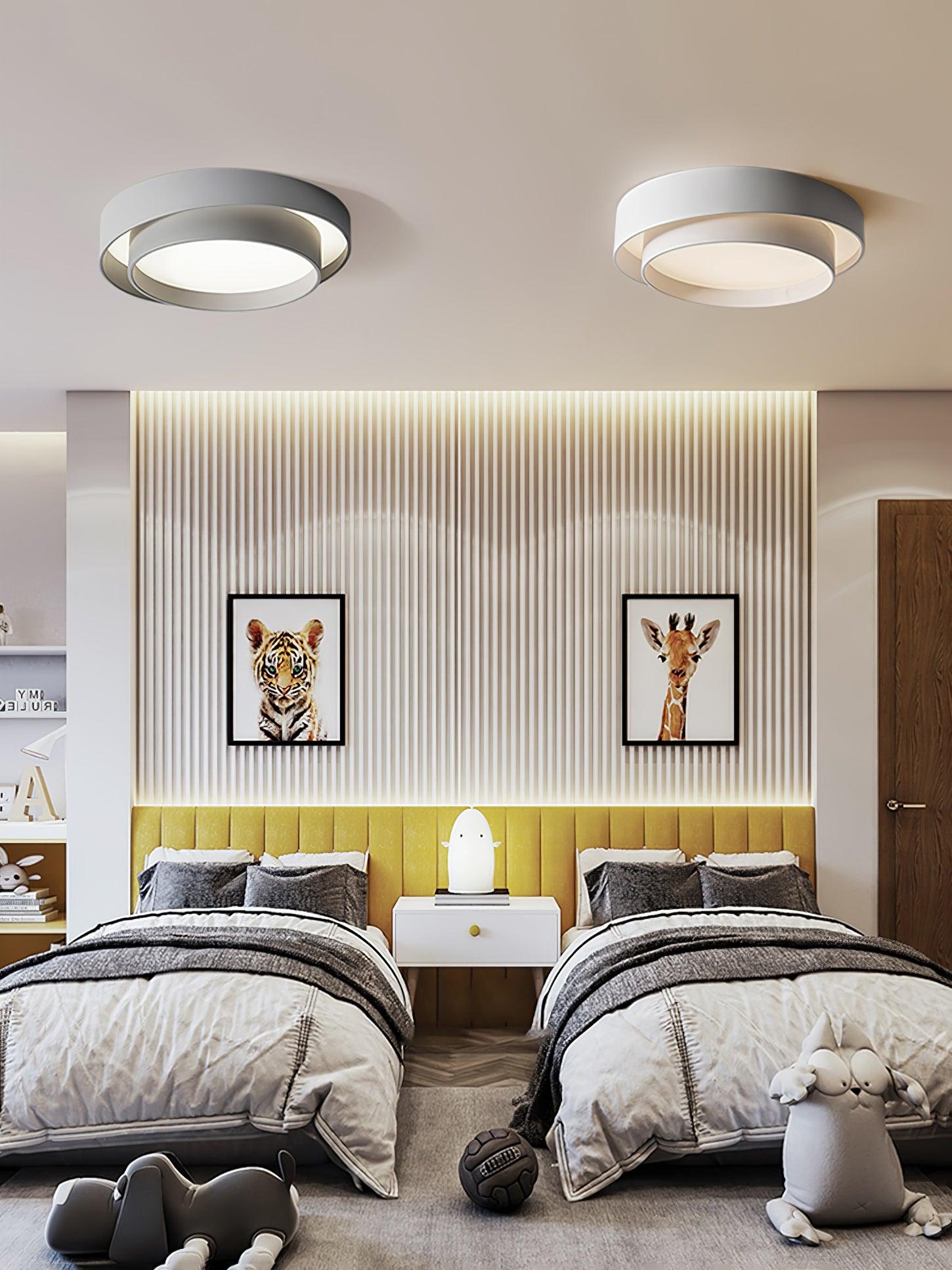 Plafondlamp Cilinder IJzer Acryl Wit Grijs Zwart Woonkamer Slaapkamer LED 3000K 4000K 6000K Ø40 Ø50 Ø60cm Plafonnière Dimbaar | Sansoti