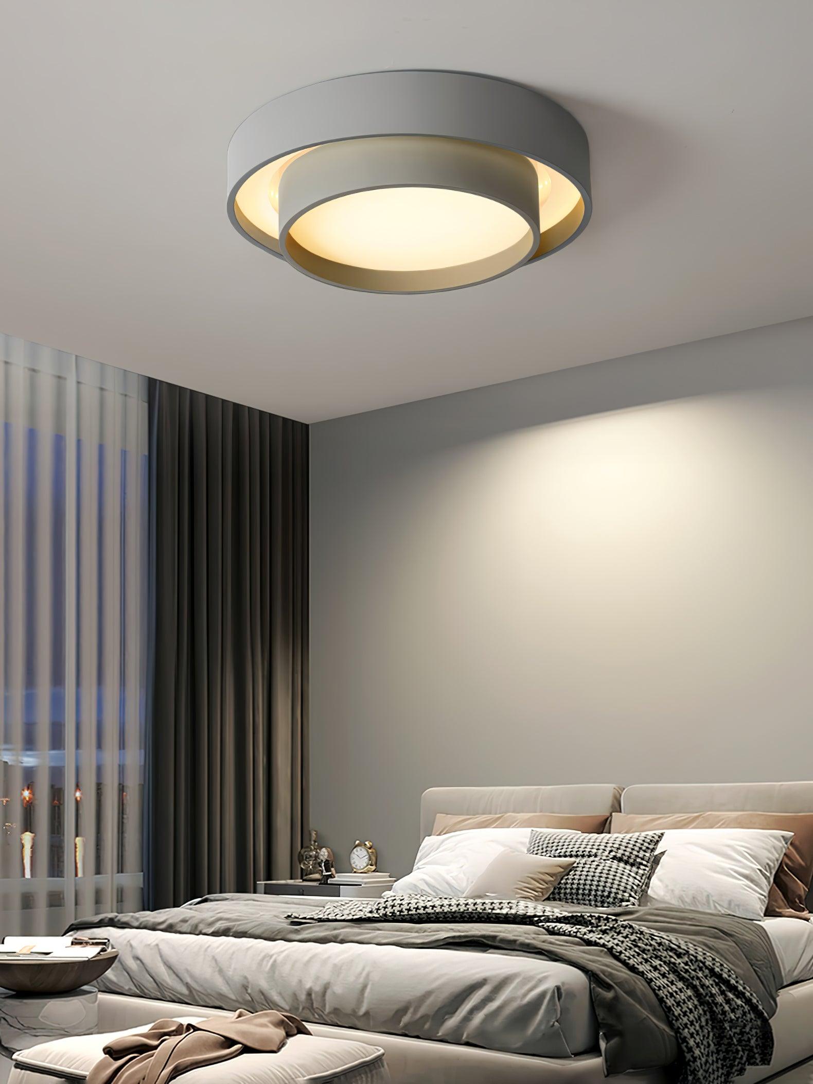 Plafondlamp Cilinder IJzer Acryl Wit Grijs Zwart Woonkamer Slaapkamer LED 3000K 4000K 6000K Ø40 Ø50 Ø60cm Plafonnière Dimbaar | Sansoti