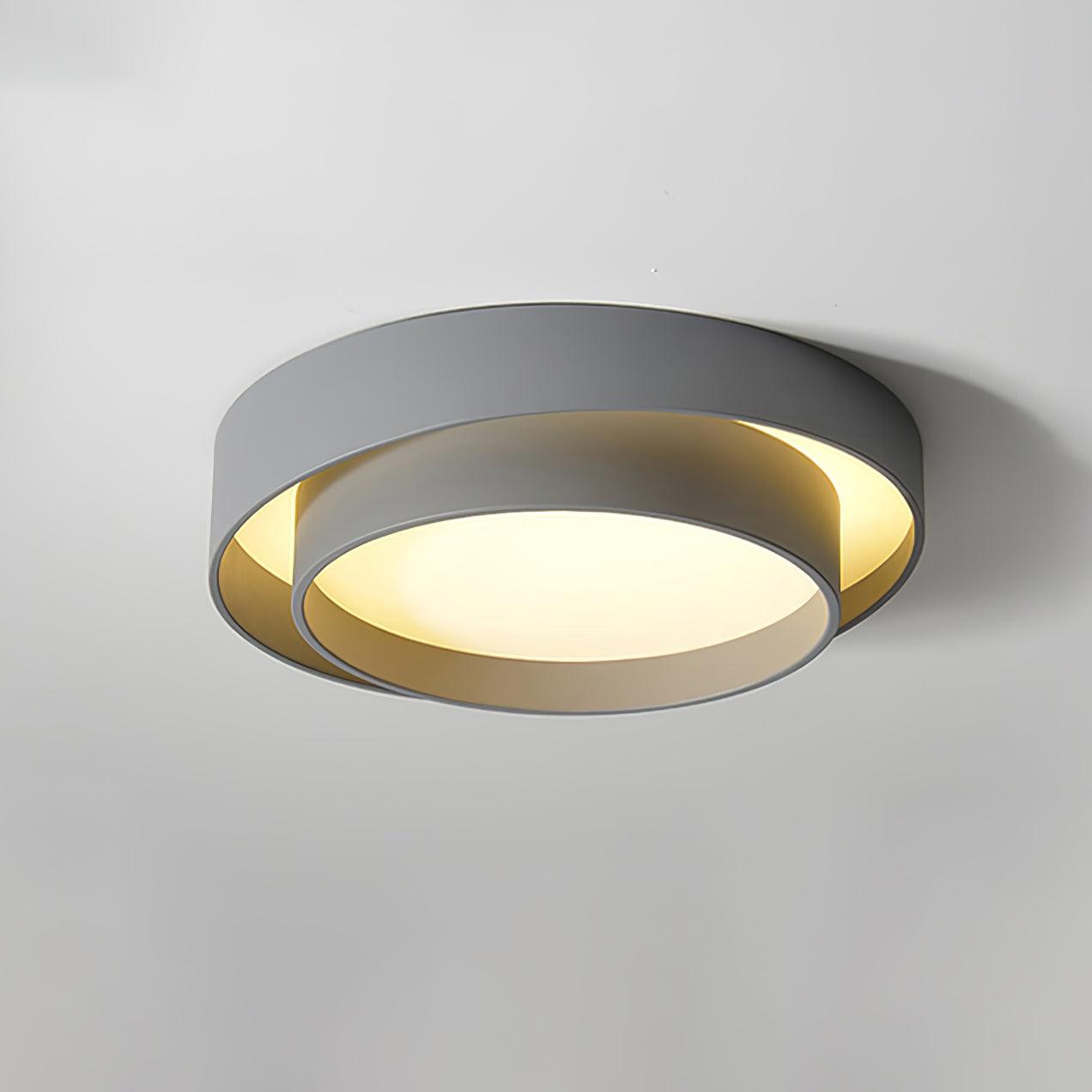 Plafondlamp Cilinder IJzer Acryl Wit Grijs Zwart Woonkamer Slaapkamer LED 3000K 4000K 6000K Ø40 Ø50 Ø60cm Plafonnière Dimbaar | Sansoti