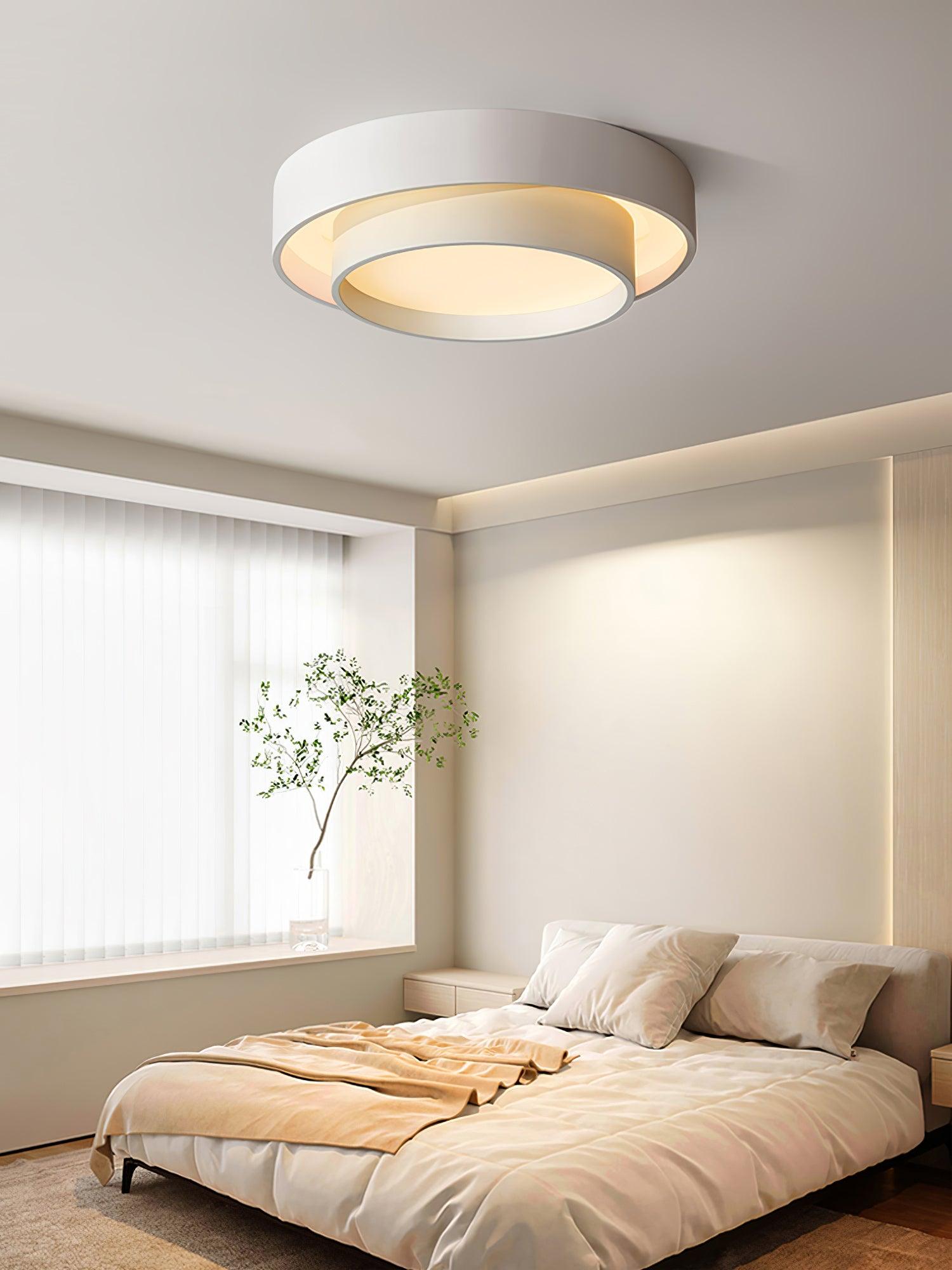 Plafondlamp Cilinder IJzer Acryl Wit Grijs Zwart Woonkamer Slaapkamer LED 3000K 4000K 6000K Ø40 Ø50 Ø60cm Plafonnière Dimbaar | Sansoti