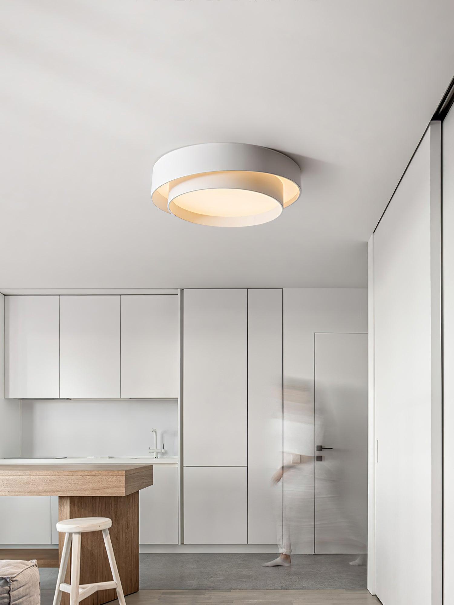 Plafondlamp Cilinder IJzer Acryl Wit Grijs Zwart Woonkamer Slaapkamer LED 3000K 4000K 6000K Ø40 Ø50 Ø60cm Plafonnière Dimbaar | Sansoti