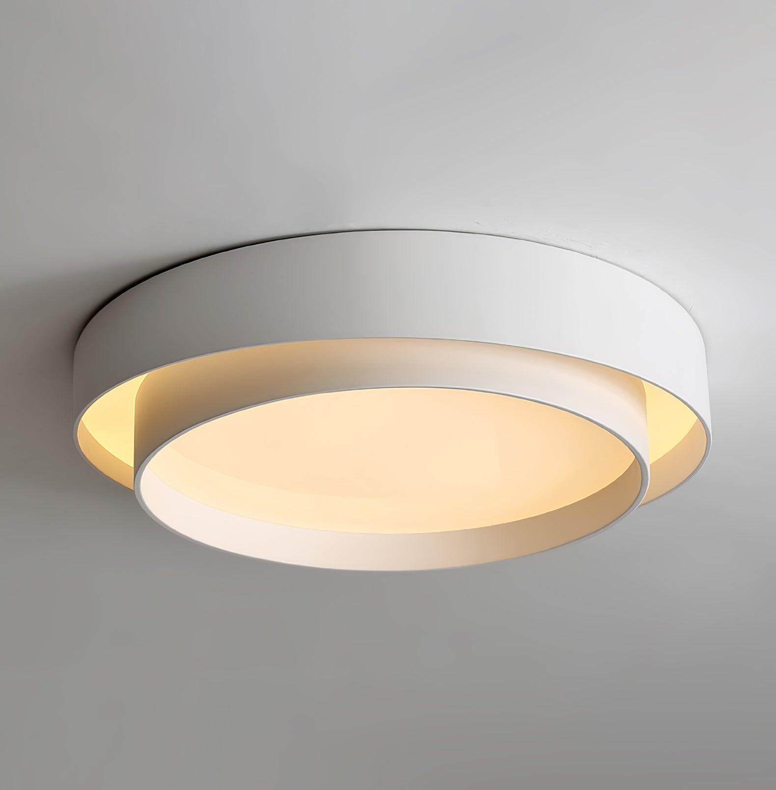 Plafondlamp Cilinder IJzer Acryl Wit Grijs Zwart Woonkamer Slaapkamer LED 3000K 4000K 6000K Ø40 Ø50 Ø60cm Plafonnière Dimbaar | Sansoti