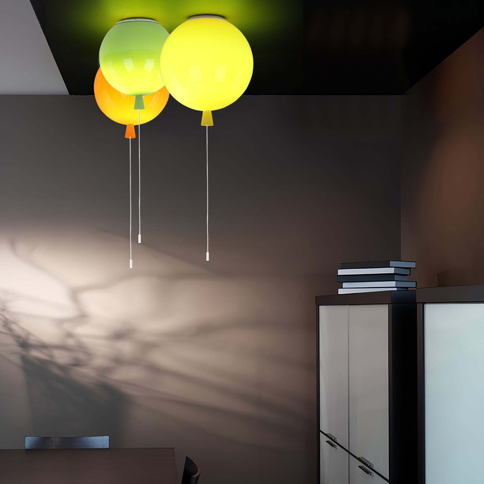 Ballonlampe Deckenleuchte Kunststoff Weiß Blau Rosa Orange Kinderzimmer Wohnzimmer Ø25 Ø30 Ø35cm Hängelampe Verspielter Zugschnur | Restfield