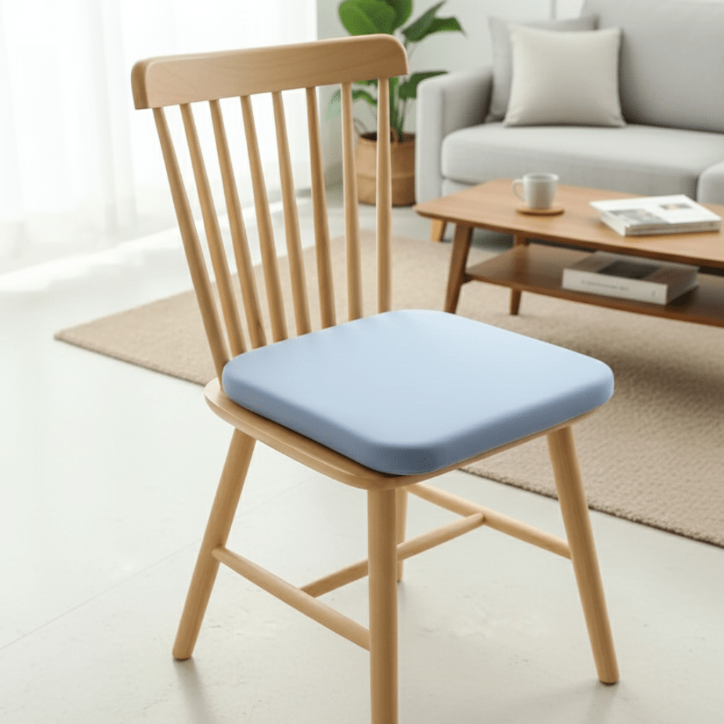 Stoelkussen Memory Foam 40x40cm Vierkant 4cm Dik Zitkussen voor Stoel Bureaustoel Auto Thuis Kantoor Reizen | Sansoti