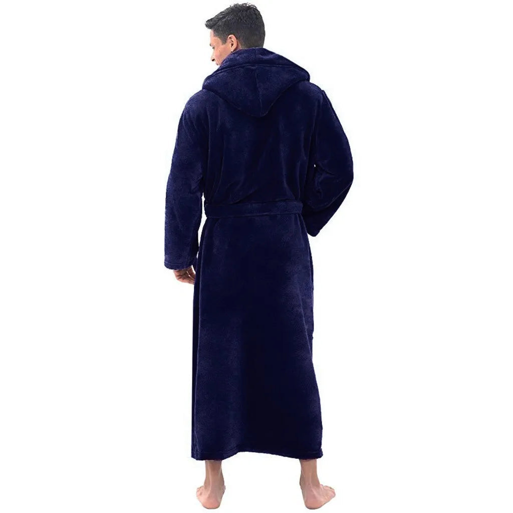 Badjas met Capuchon voor Heren – Zachte Pluche Ochtendjas in Relaxed Fit voor Warmte en Comfort | Sansoti
