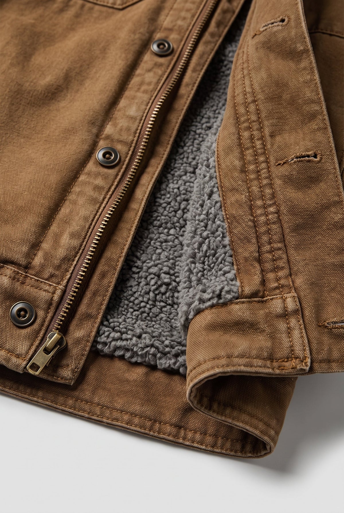 Herren-Wildlederjacke mit Westernkragen, hüftlang, Knopfverschluss, lässig, Smart Casual, stilvoll, Braun, Schwarz, Grau, Grün | Sansoti