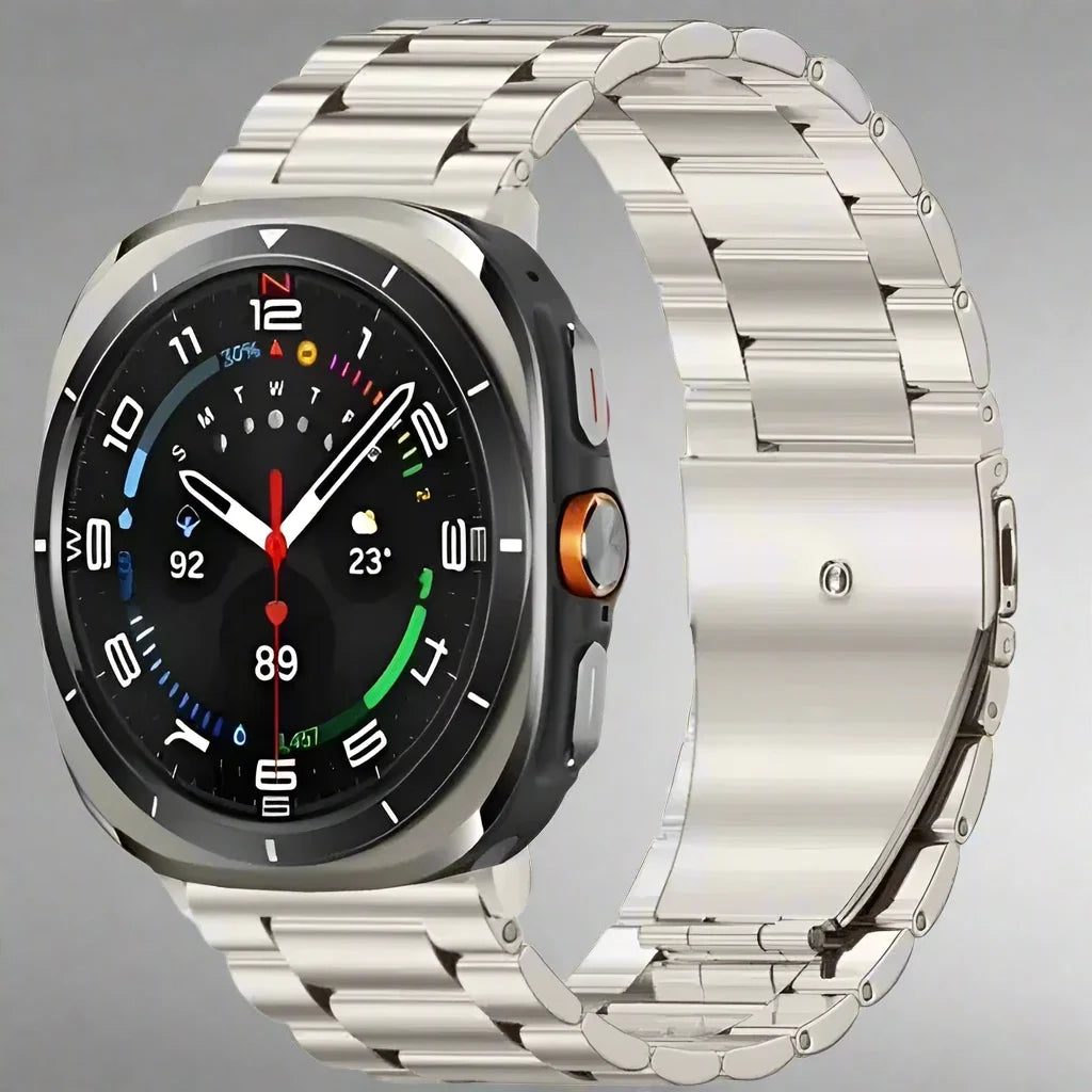Stainless Steel Watch Band 47mm Smartwatch Metal Band Premium Finish Adjustable Wristband Elegant | Sansoti