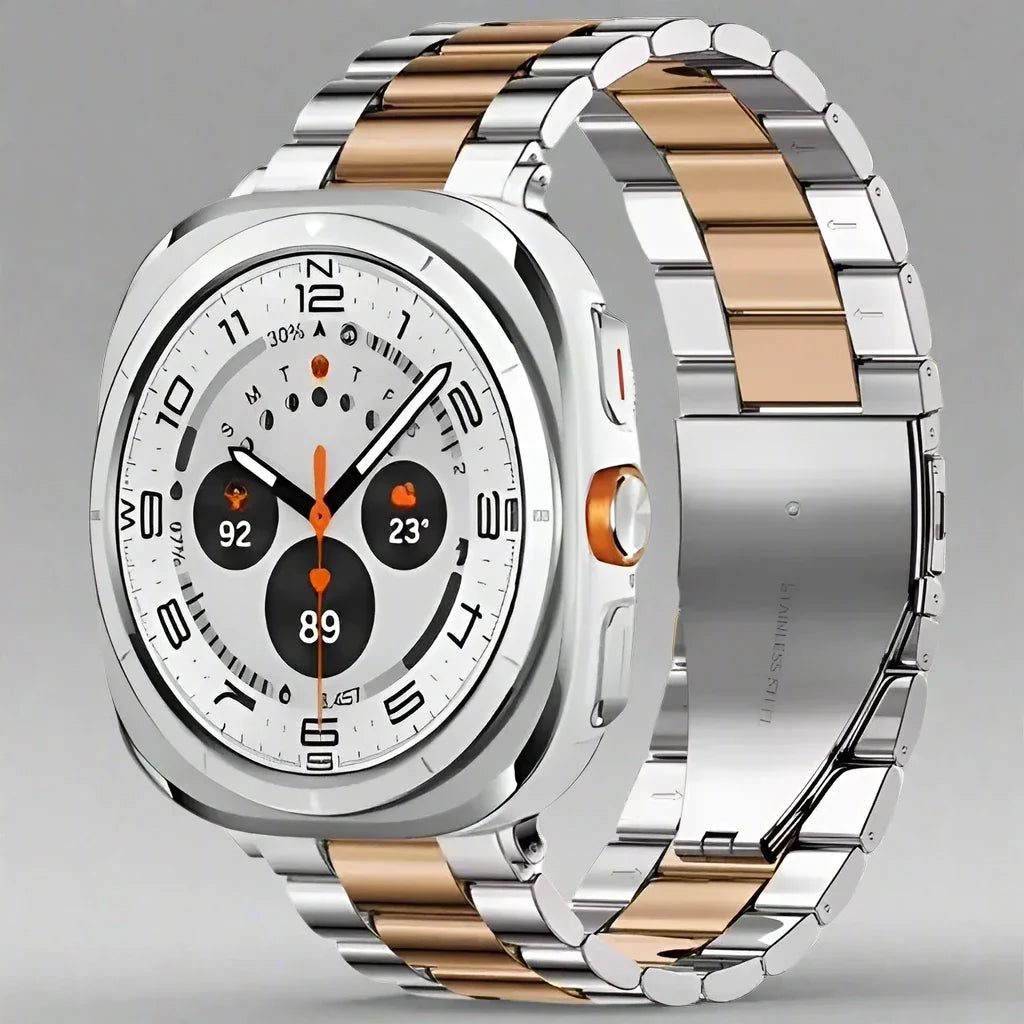 Stainless Steel Watch Band 47mm Smartwatch Metal Band Premium Finish Adjustable Wristband Elegant | Sansoti