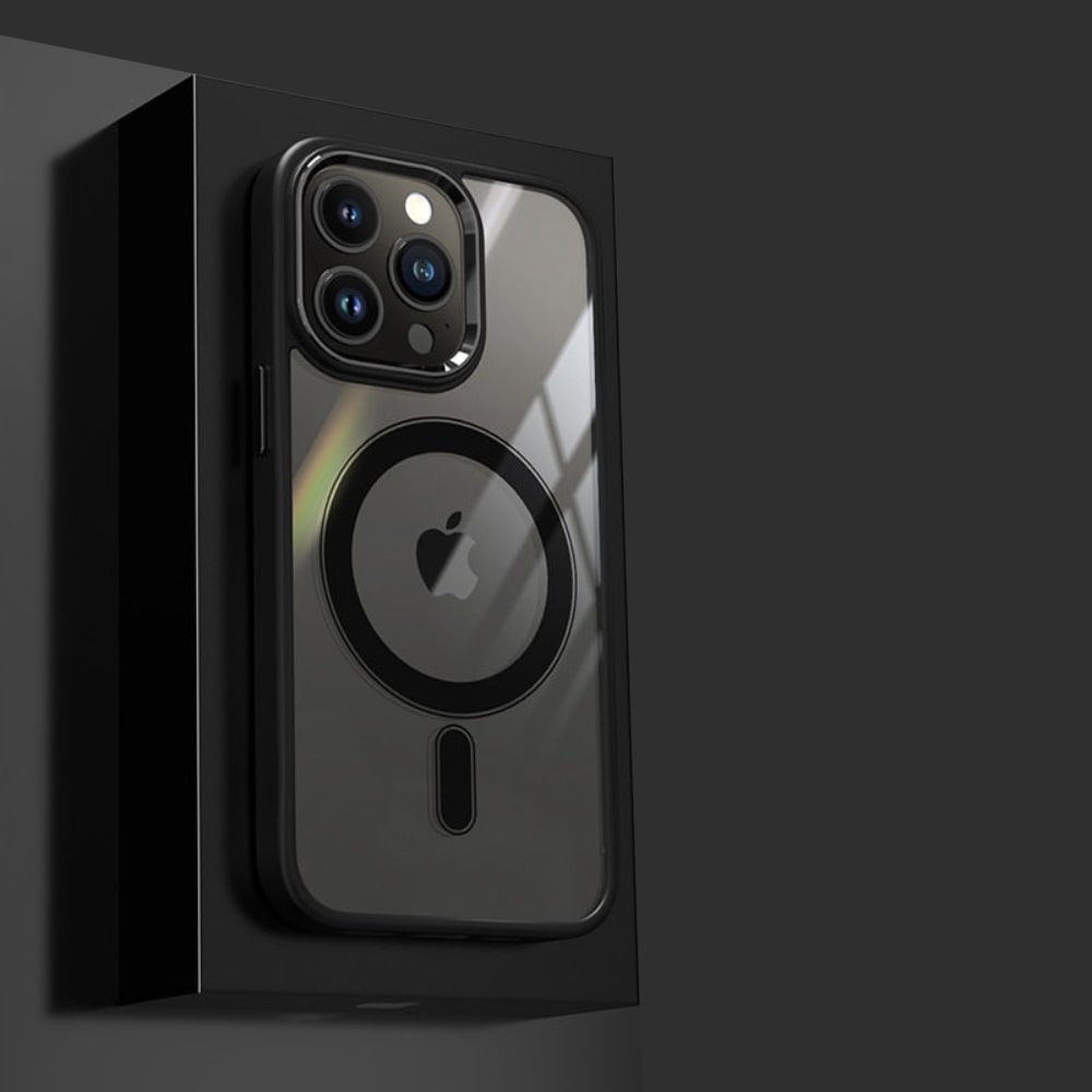 Magnetische Telefoonhoes met Metalen Lensring voor iPhone 13-17 Transparant Schokbestendig Beschermhoes | Sansoti