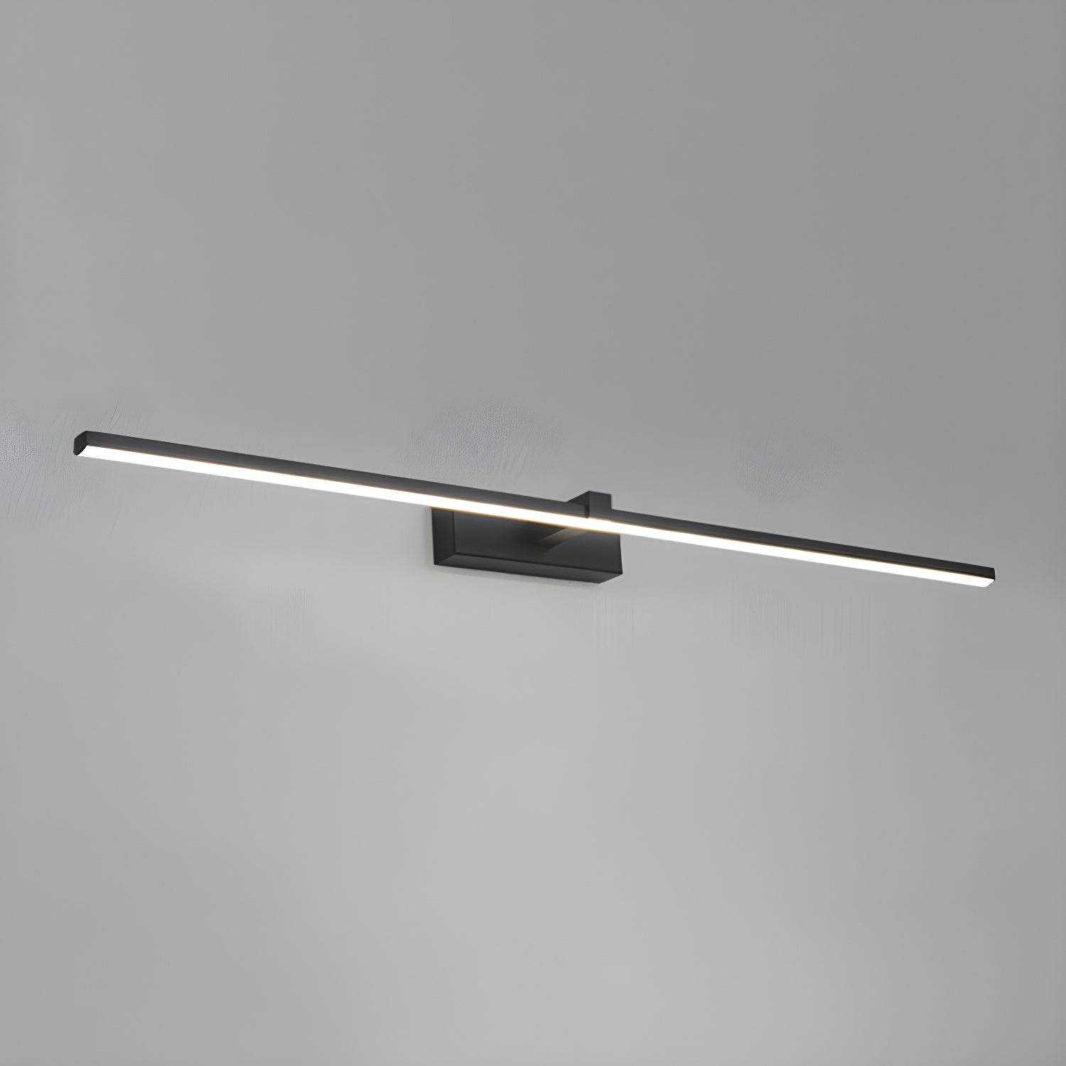 Lineaire Spiegelverlichting Metaal – Geïntegreerde LED Wandlamp in Zwart – 3 Lengtes | Sansoti