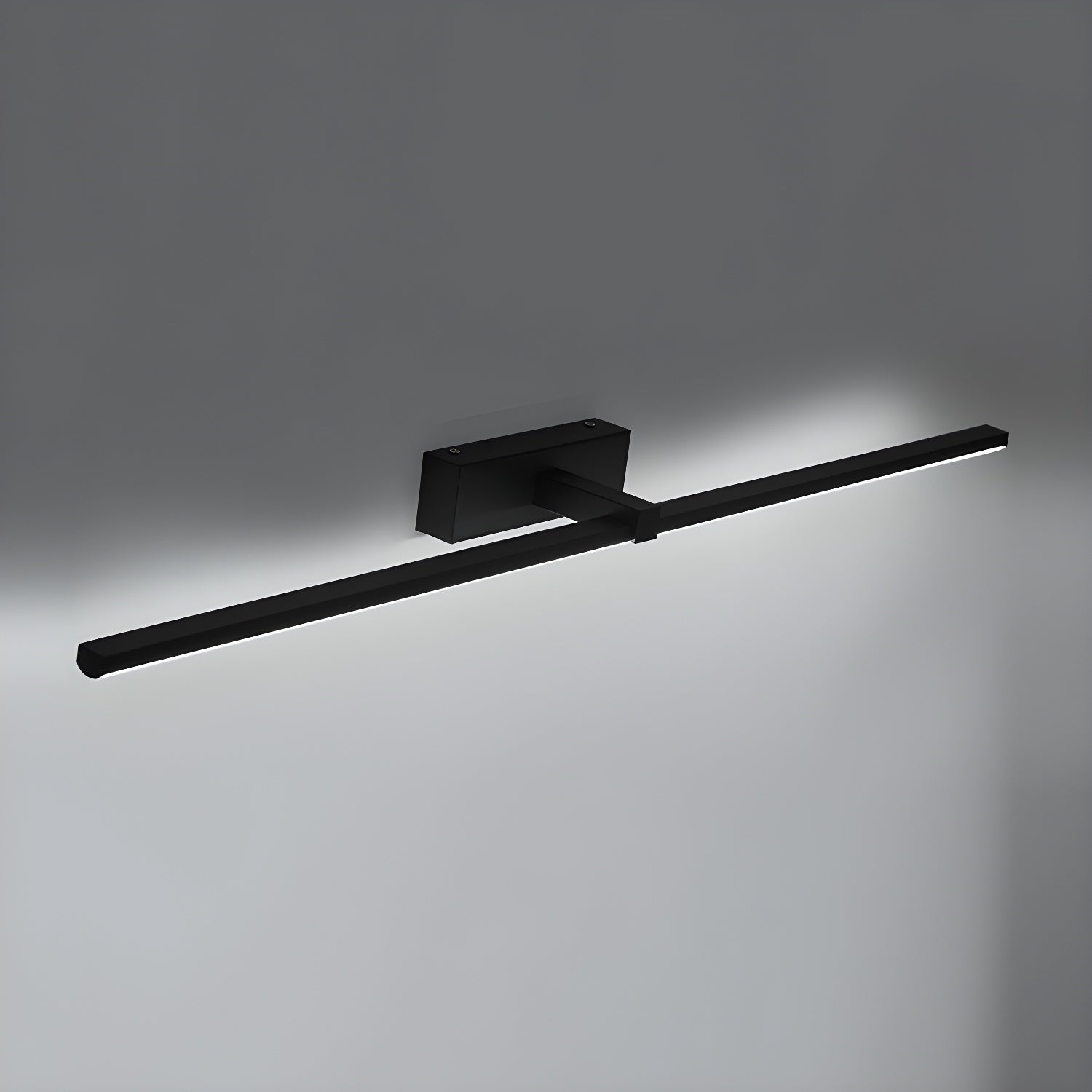Lineaire Spiegelverlichting Metaal – Geïntegreerde LED Wandlamp in Zwart – 3 Lengtes | Sansoti