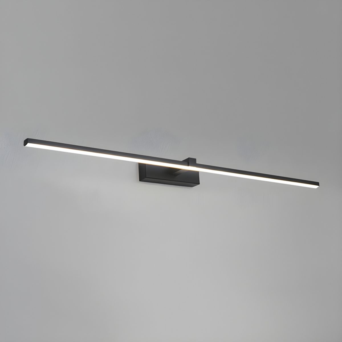 Lineaire Spiegelverlichting Metaal – Geïntegreerde LED Wandlamp in Zwart – 3 Lengtes | Sansoti