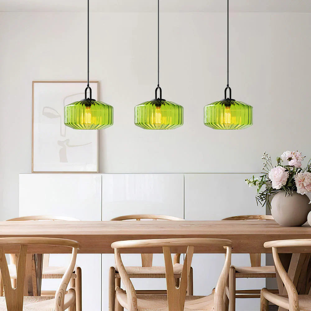 Hanglamp Geblazen Glas Gestreept Vintage Minimalistisch LED Eetkamer Woonkamer Slaapkamer | Sansoti