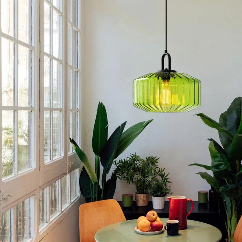 Hanglamp Geblazen Glas Gestreept Vintage Minimalistisch LED Eetkamer Woonkamer Slaapkamer | Sansoti