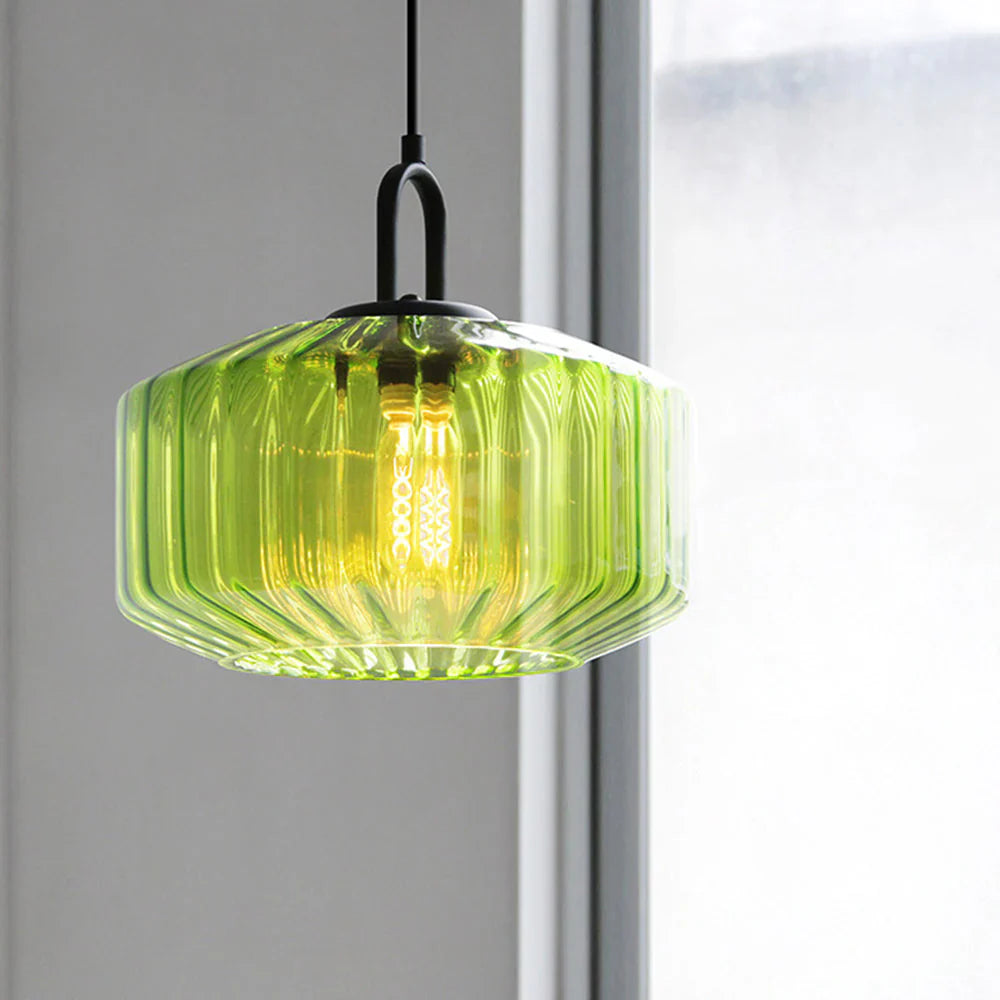 Hanglamp Geblazen Glas Gestreept Vintage Minimalistisch LED Eetkamer Woonkamer Slaapkamer | Sansoti