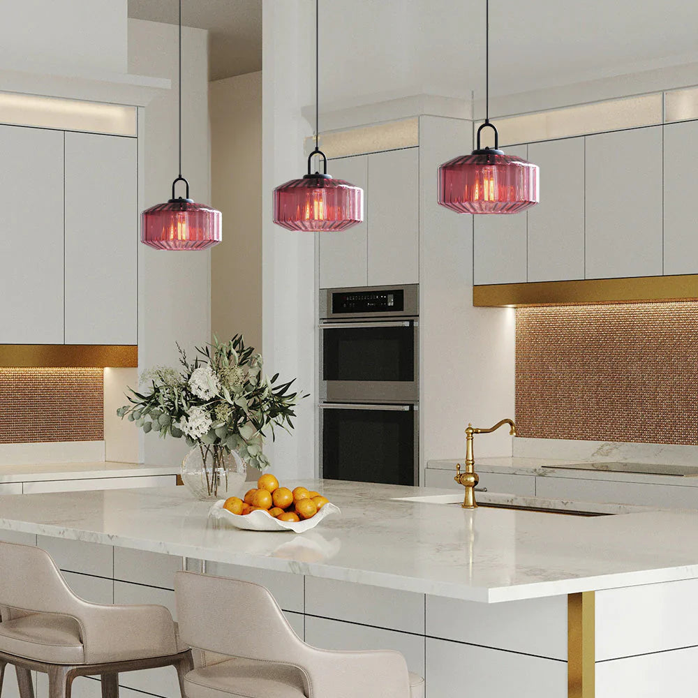 Hanglamp Geblazen Glas Gestreept Vintage Minimalistisch LED Eetkamer Woonkamer Slaapkamer | Sansoti