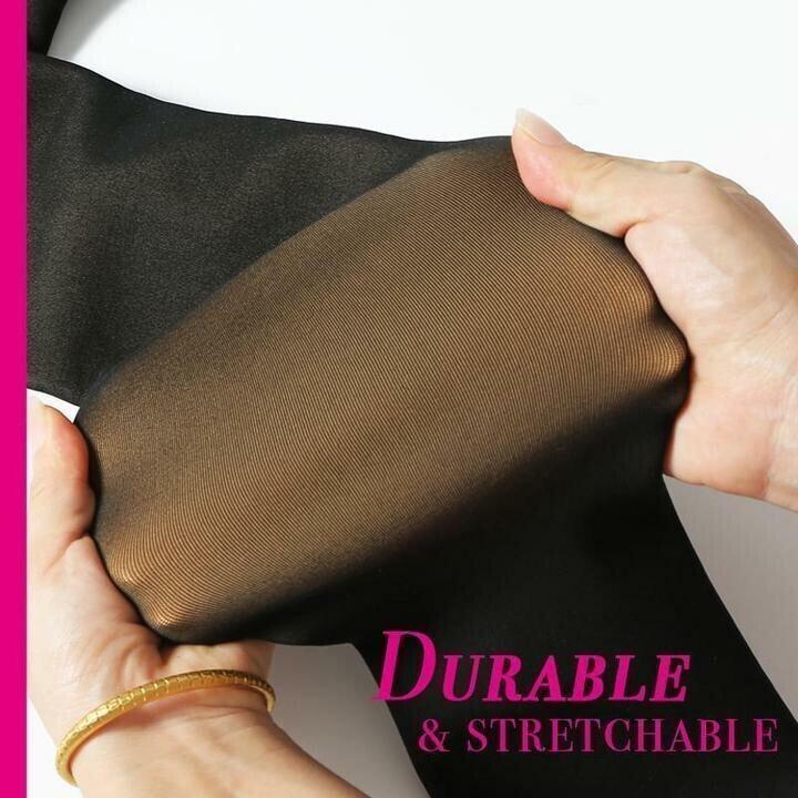 Fleece-Strumpfhose Thermoleggings Durchscheinende Optik Schwarz Grau Braun Beige Hohe Taille Winter-Damenunterwäsche | Sansoti