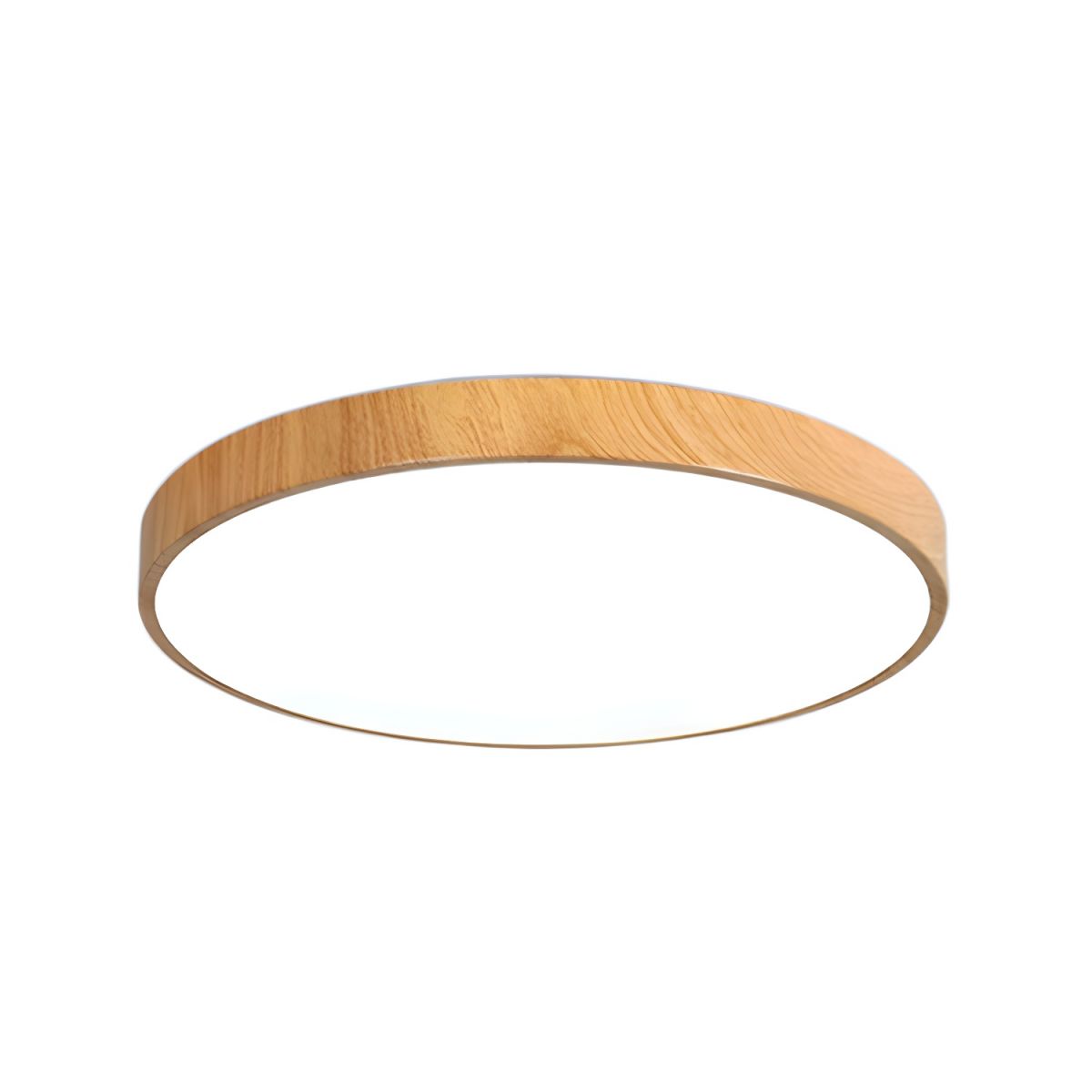 Plafondlamp Houtlook Metaal Wit LED Woonkamer Slaapkamer 3000K 4000K 6000K Ø23 Ø40cm Plafonnière Flush Mount Naturel | Sansoti