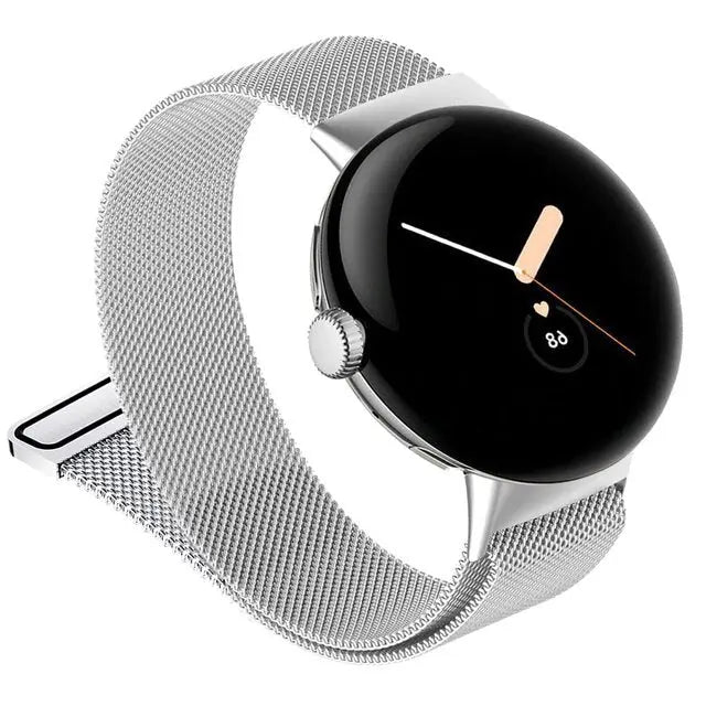 Bracelet de montre magnétique en acier pour smartwatch 41 mm 45 mm, acier inoxydable, maille ajustable | Sansoti