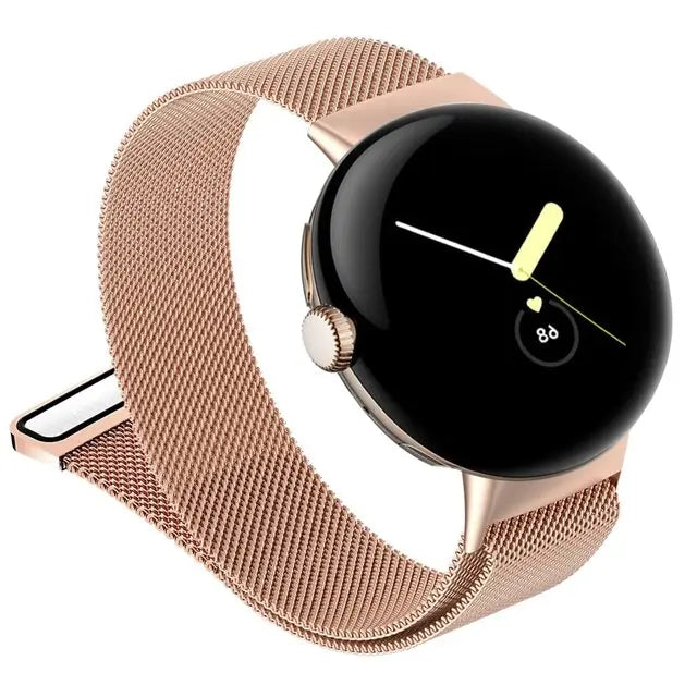 Bracelet de montre magnétique en acier pour smartwatch 41 mm 45 mm, acier inoxydable, maille ajustable | Sansoti