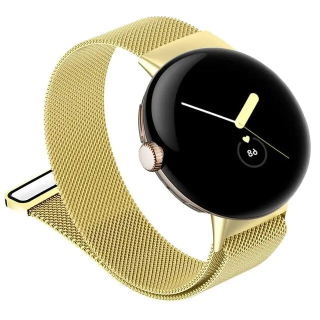 Bracelet de montre magnétique en acier pour smartwatch 41 mm 45 mm, acier inoxydable, maille ajustable | Sansoti