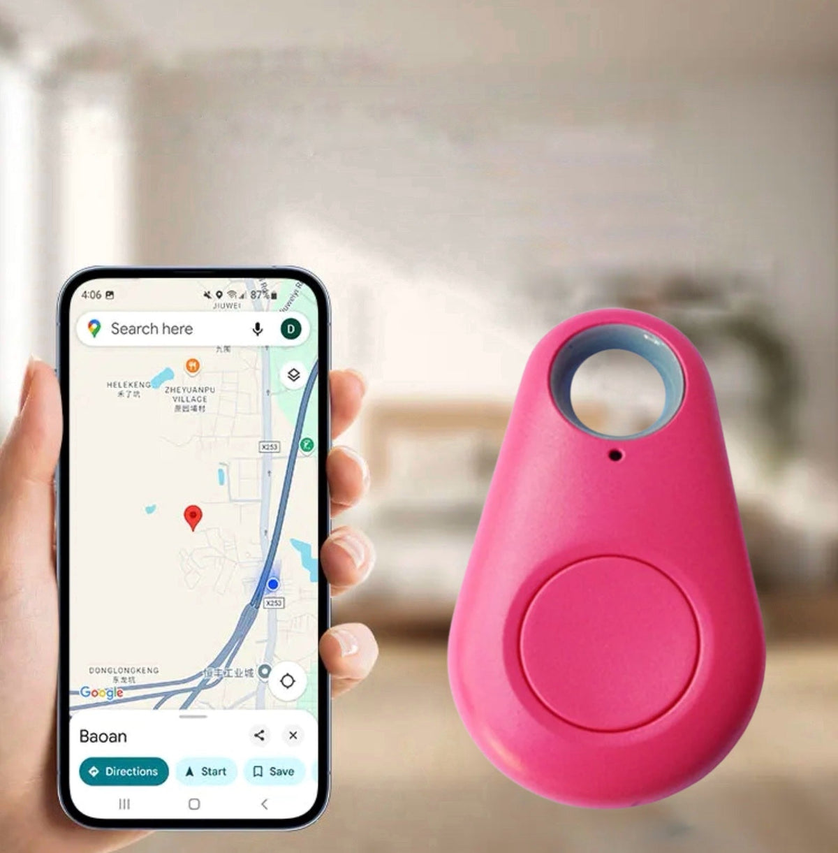 Mini-GPS-Tracker für Kinder, Haustiere und Autos, Echtzeit-Ortung, wasserdicht, SOS-Funktion, Geofencing, kompakt | Sansoti
