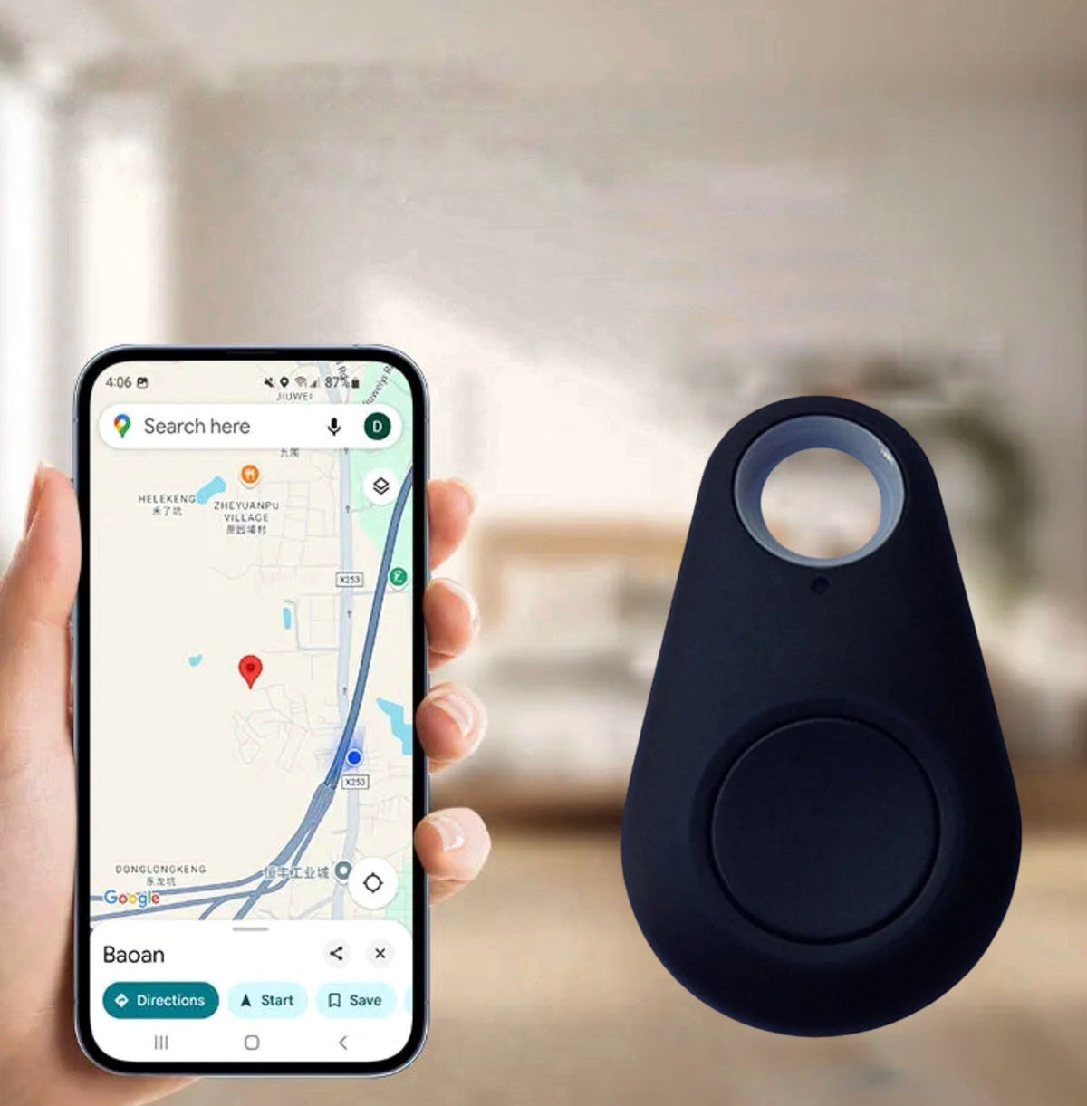 Mini-GPS-Tracker für Kinder, Haustiere und Autos, Echtzeit-Ortung, wasserdicht, SOS-Funktion, Geofencing, kompakt | Sansoti