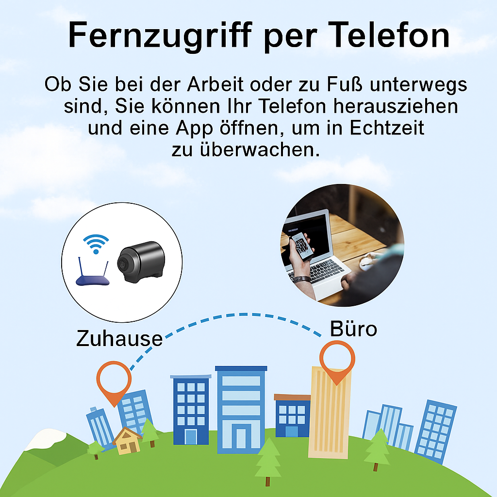 Compacte Beveiligingscamera met Wifi Nachtzicht Bewegingsdetectie Full HD Draadloos Thuisbewaking App Besturing Automatische Opname Micro SD Kaartslot Discrete Monitoring Dag en Nacht | Sansoti