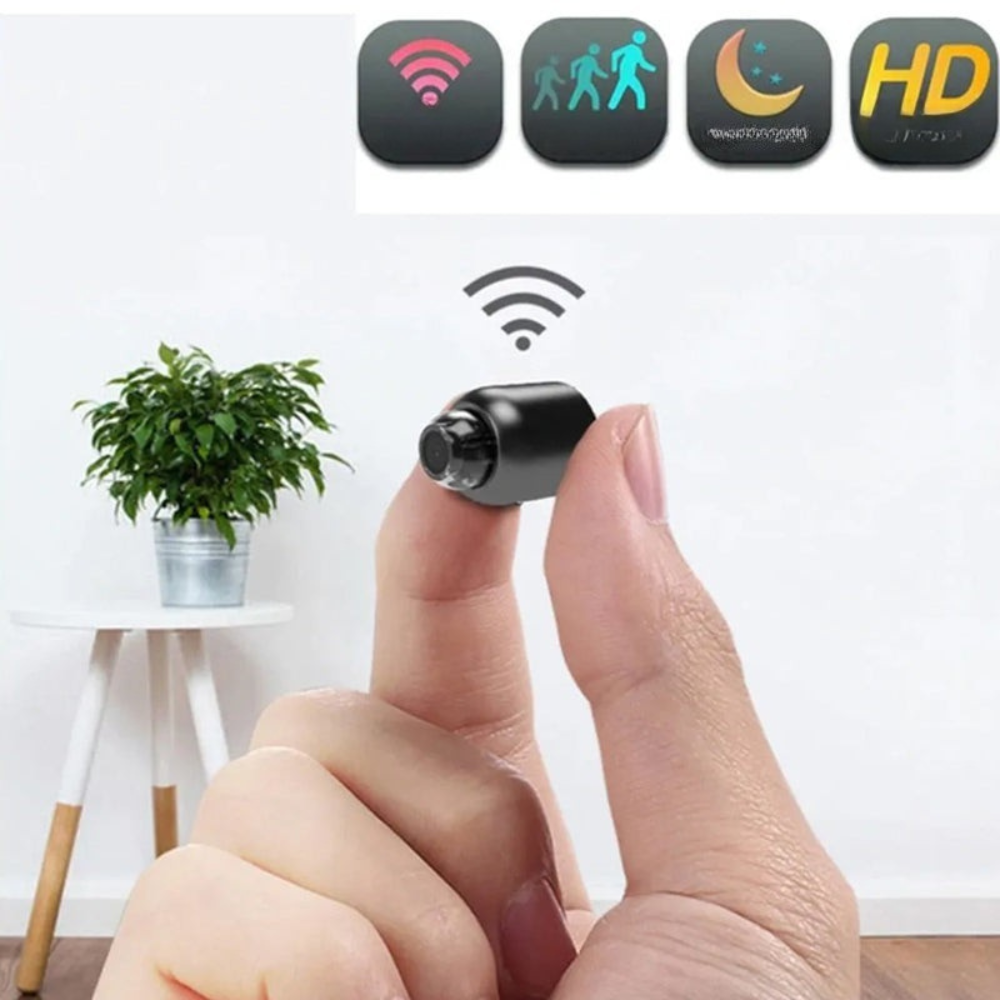 Compacte Beveiligingscamera met Wifi Nachtzicht Bewegingsdetectie Full HD Draadloos Thuisbewaking App Besturing Automatische Opname Micro SD Kaartslot Discrete Monitoring Dag en Nacht | Sansoti
