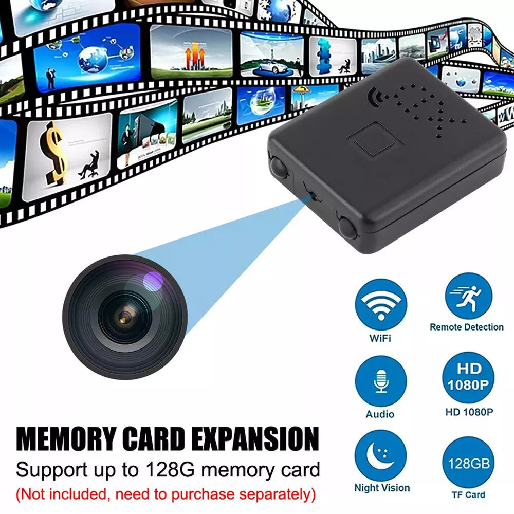 Kompakte WLAN-Überwachungskamera Full HD 1080P mit Nachtsicht Bewegungserkennung und App-Steuerung für zu Hause | Sansoti