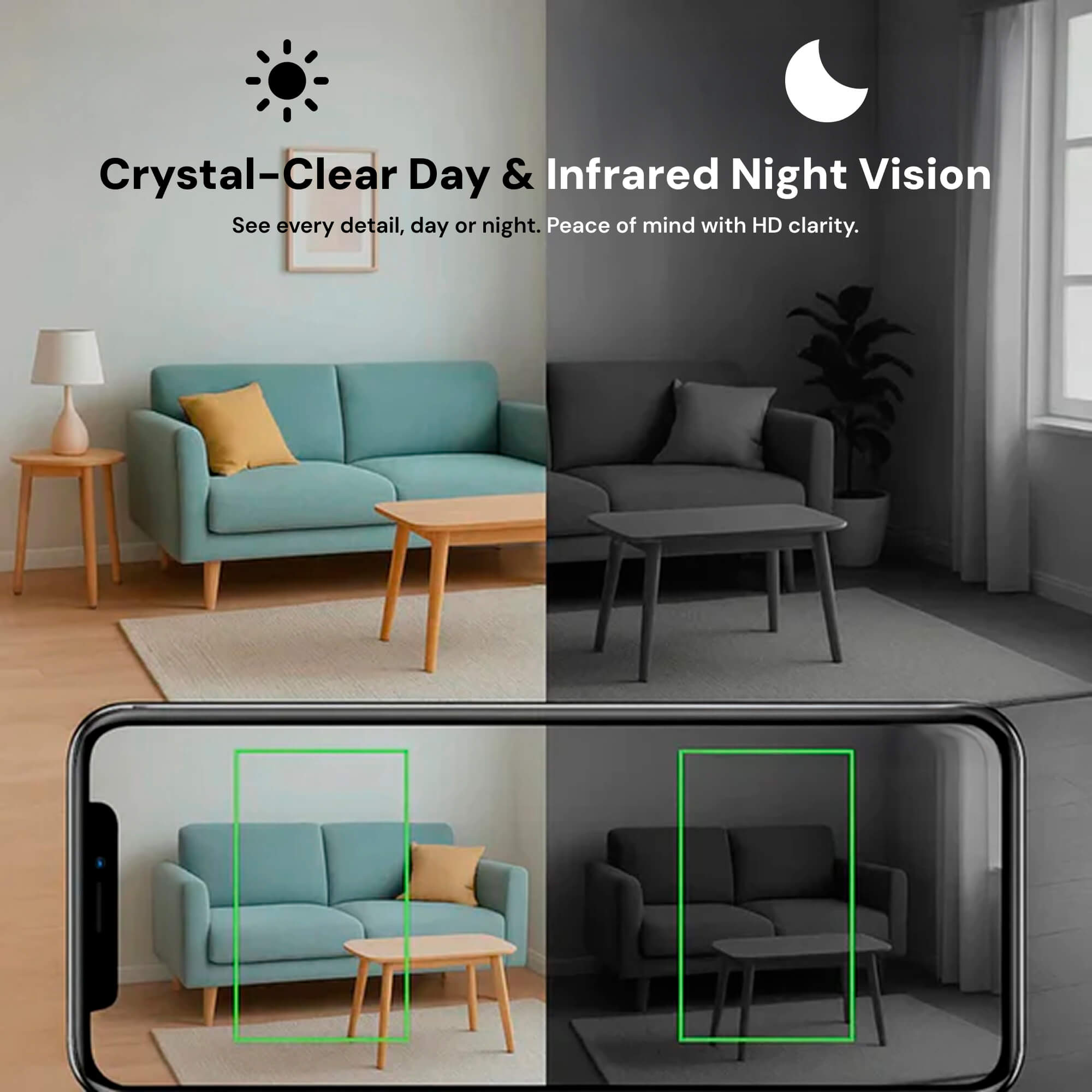 Mini Draadloze Beveiligingscamera met Audio 1080P Nachtzicht WiFi Bewakingscamera Indoor voor Thuisbeveiliging Bewegingsdetectie Mobiele App | Sansoti