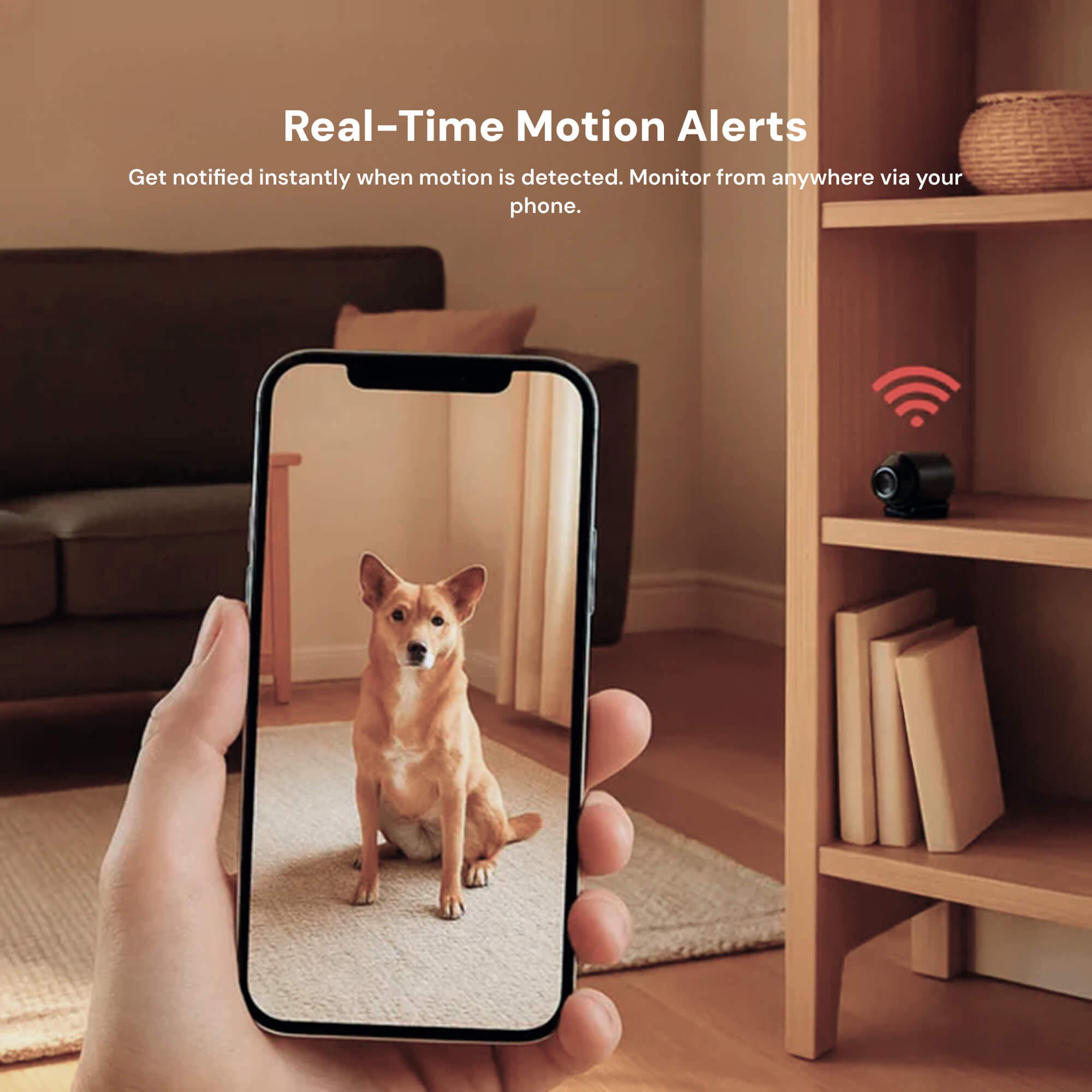 Mini Draadloze Beveiligingscamera met Audio 1080P Nachtzicht WiFi Bewakingscamera Indoor voor Thuisbeveiliging Bewegingsdetectie Mobiele App | Sansoti
