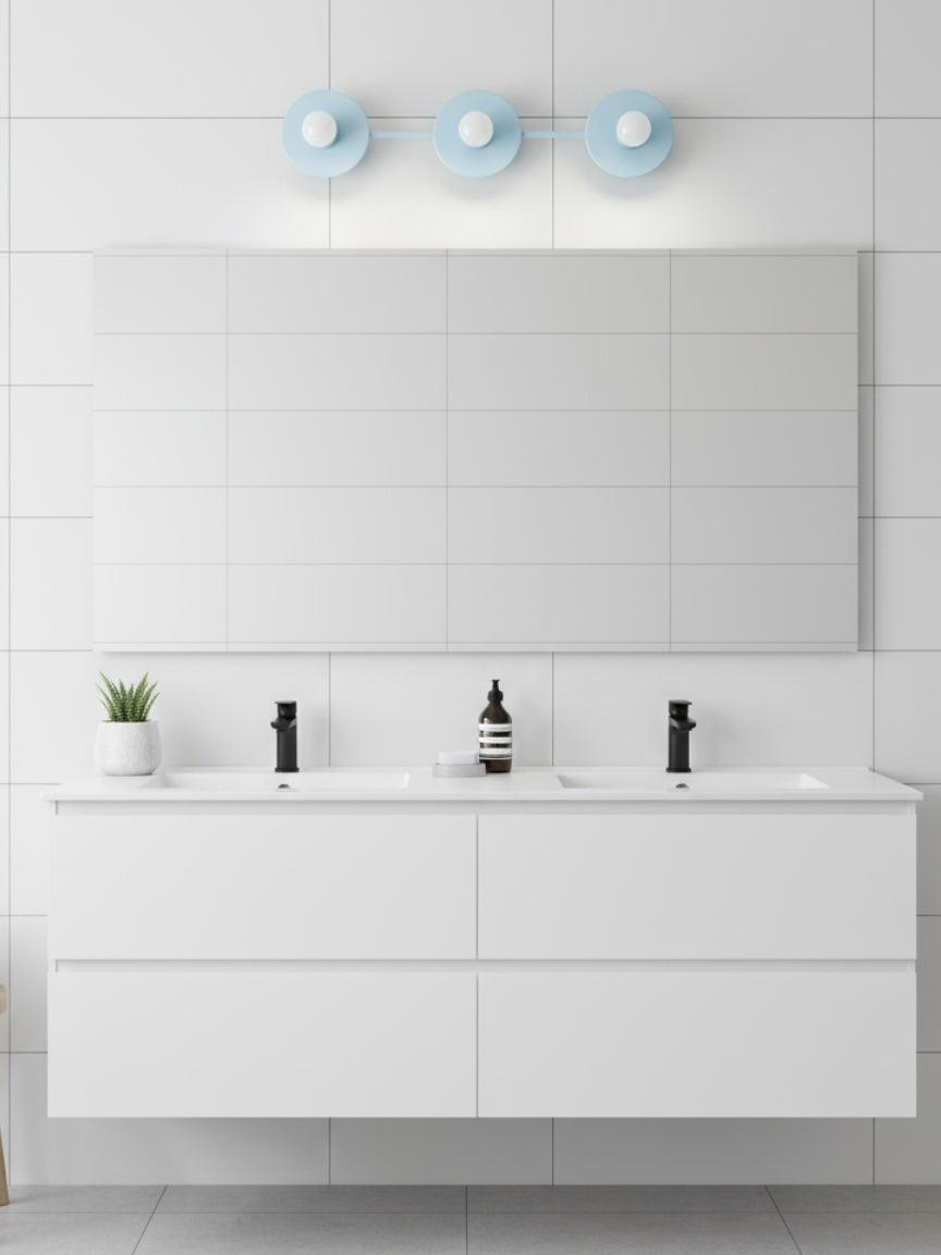 Minimalistische Badkamerlamp met Drie Lichtpunten - Verkrijgbaar in Meerdere Kleuren | Sansoti