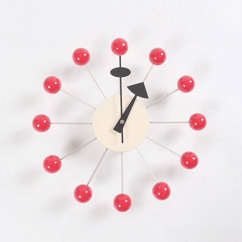 Minimalistische Abstracte Wandklok met 3D-Baldesign 32 cm – Stille Quartzuurwerk Modern Interieur | Sansoti