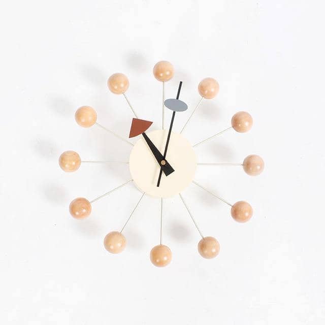 Minimalistische Abstracte Wandklok met 3D-Baldesign 32 cm – Stille Quartzuurwerk Modern Interieur | Sansoti