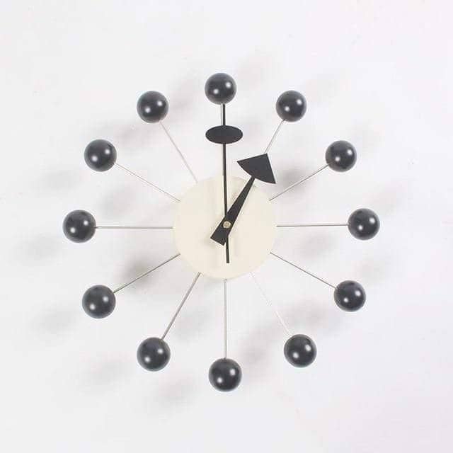 Minimalistische Abstracte Wandklok met 3D-Baldesign 32 cm – Stille Quartzuurwerk Modern Interieur | Sansoti