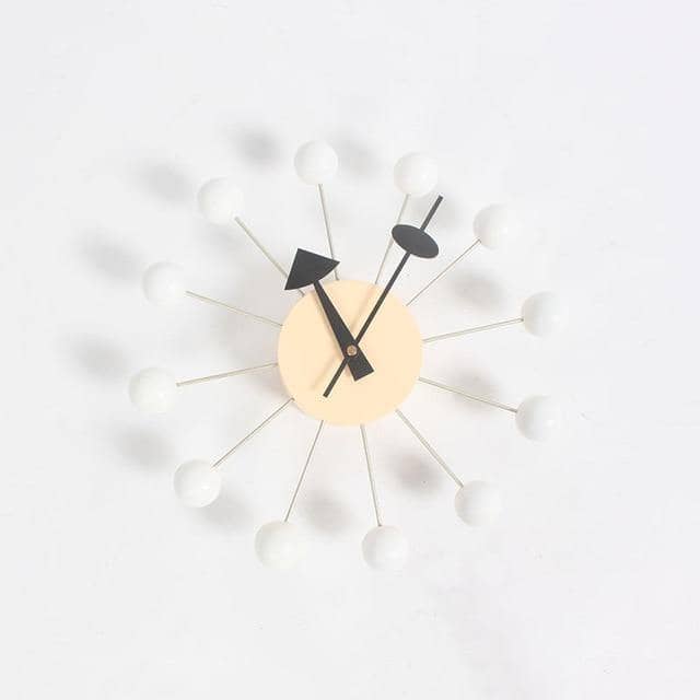 Abstracte 3D-Bal Wandklok – Scandinavisch Minimalistisch Design 32 cm Siliconen Quartz Stille Uurwerk Decoratief Interieur Zwart Grijs | Sansoti