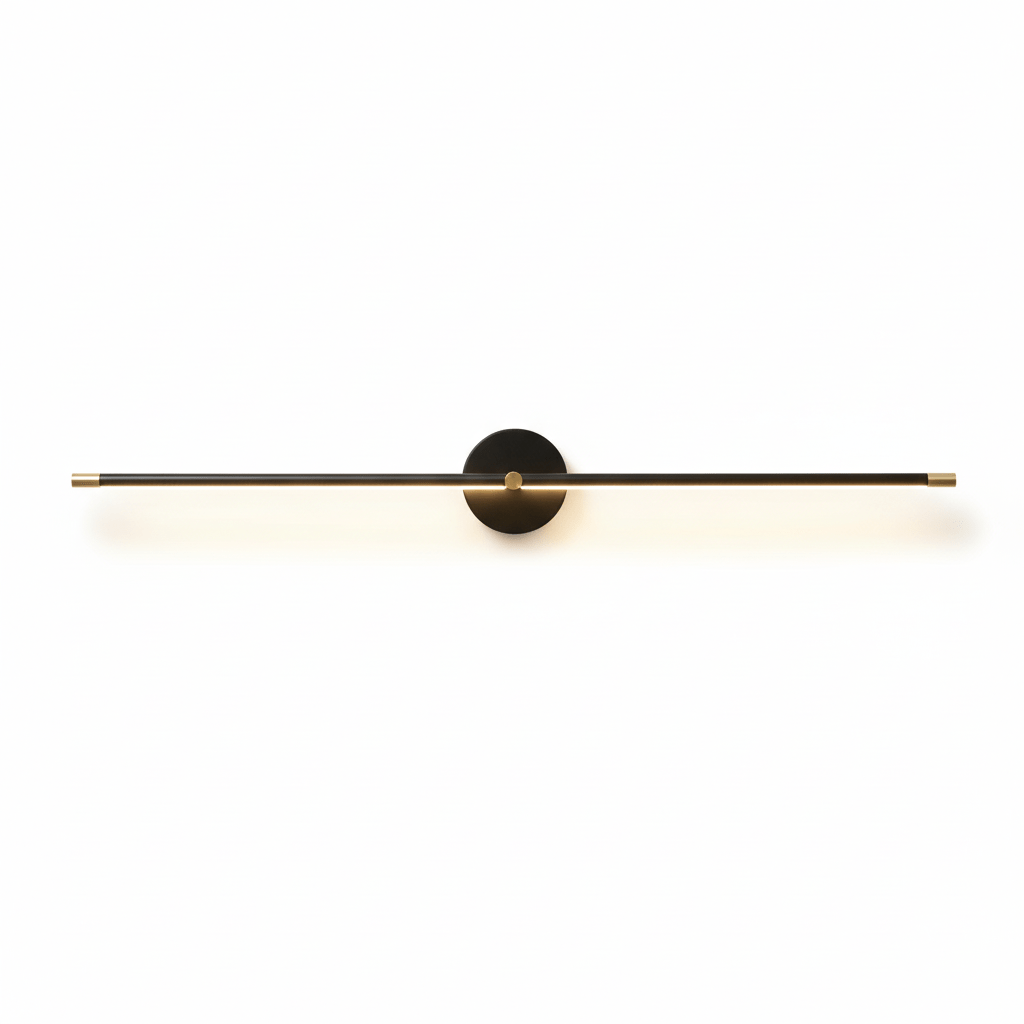 Edge Lineaire LED Wandlamp – 68/98/128 cm – Zwart/Goud – Warm/Neutraal/Koel Wit – Dimbaar Beschikbaar – Badkamer/Spiegel/Kunstverlichting | Sansoti