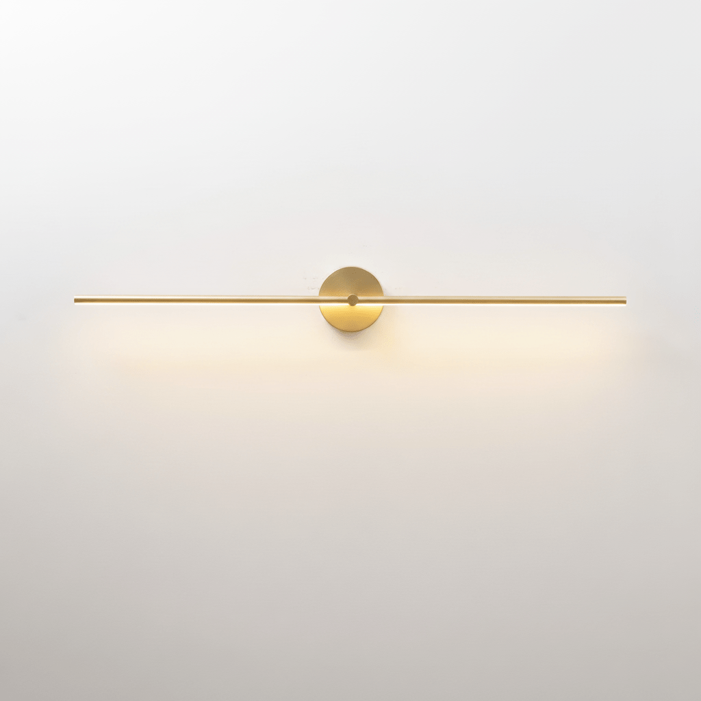 Edge Lineaire LED Wandlamp – 68/98/128 cm – Zwart/Goud – Warm/Neutraal/Koel Wit – Dimbaar Beschikbaar – Badkamer/Spiegel/Kunstverlichting | Sansoti