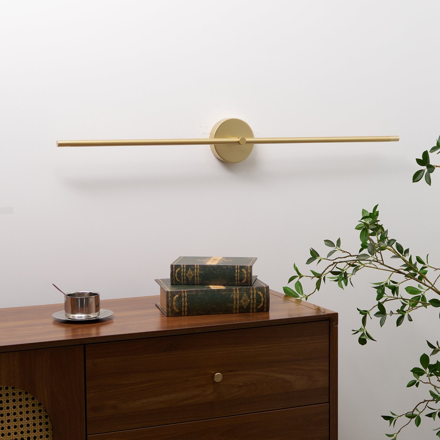 Edge Lineaire LED Wandlamp – 68/98/128 cm – Zwart/Goud – Warm/Neutraal/Koel Wit – Dimbaar Beschikbaar – Badkamer/Spiegel/Kunstverlichting | Sansoti